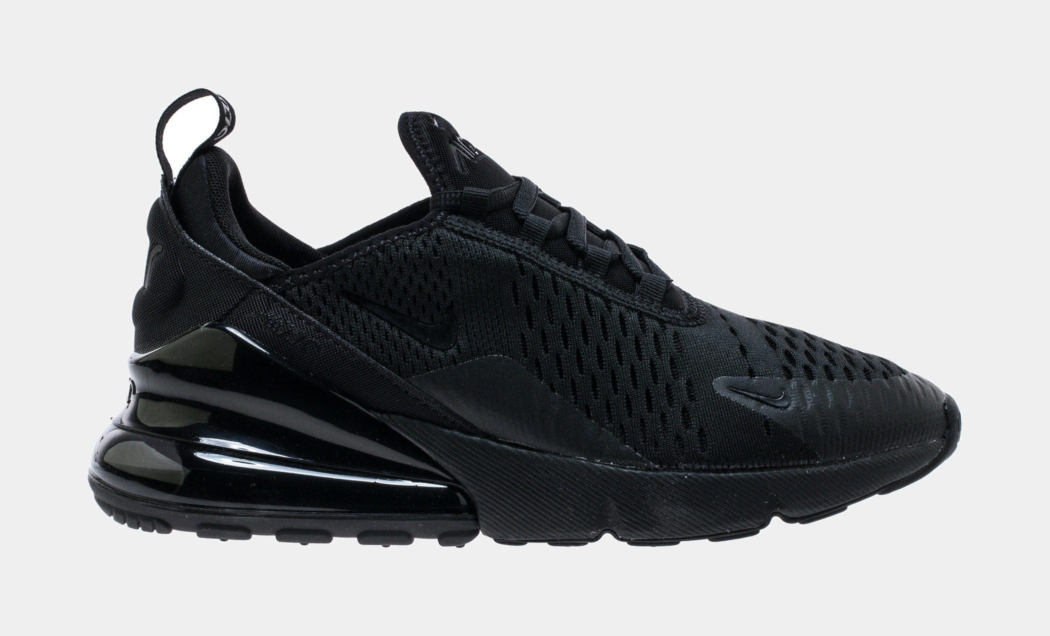 Nike Air Max 270 Grade School Running Shoes (Black)