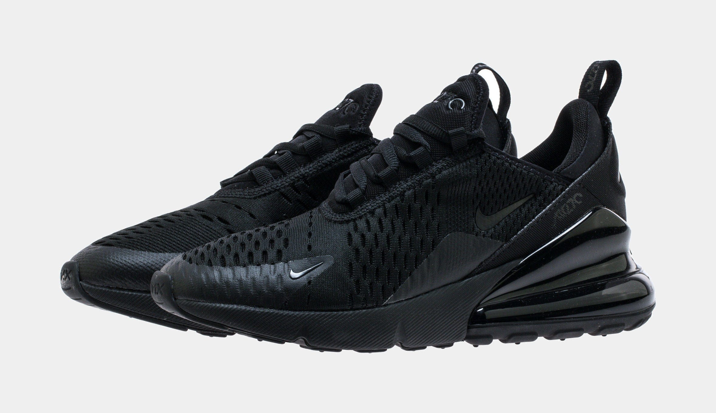 Nike Air Max 270 Grade School Running Shoes (Black)