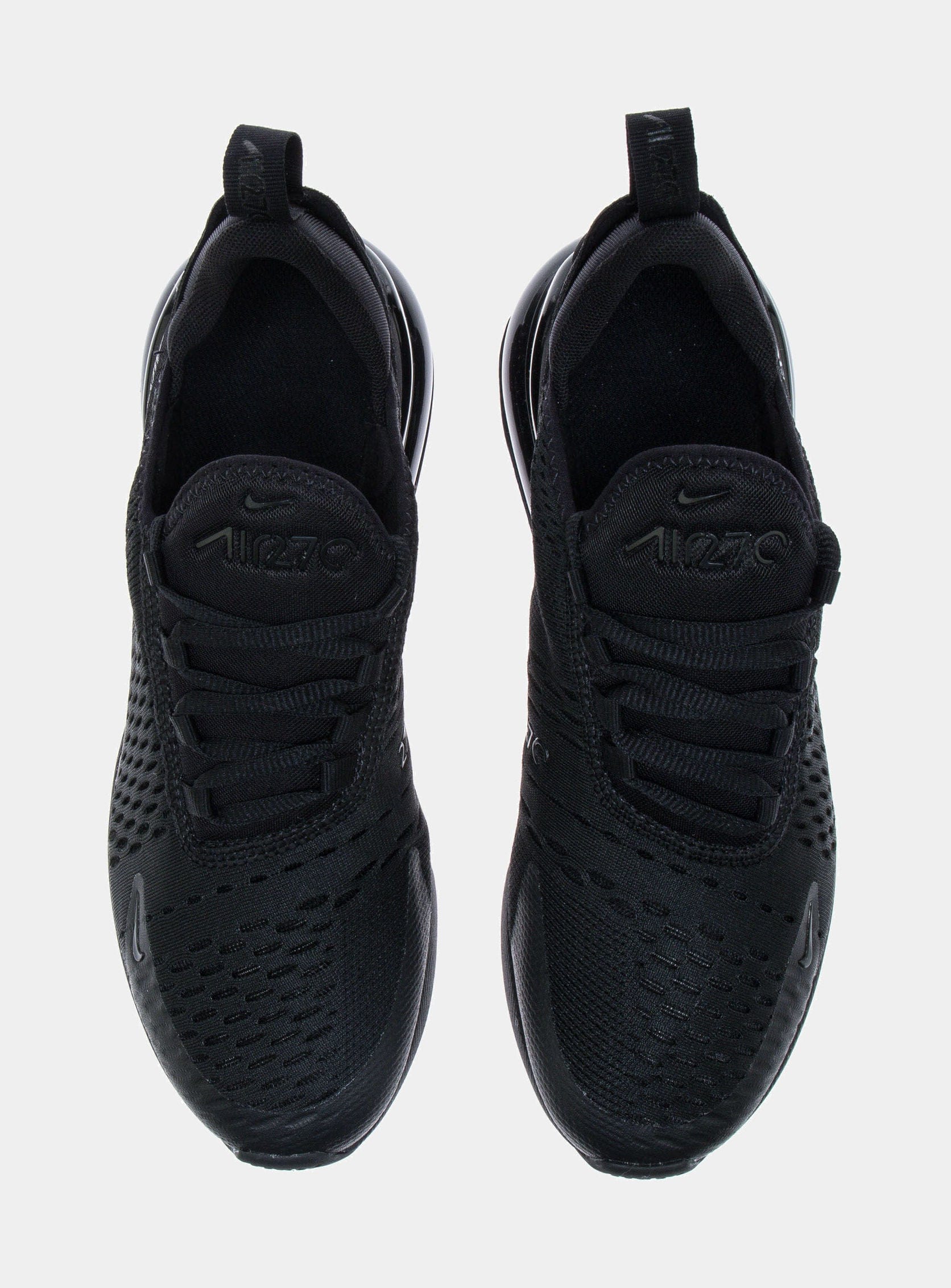 Nike Air Max 270 Grade School Running Shoes (Black)