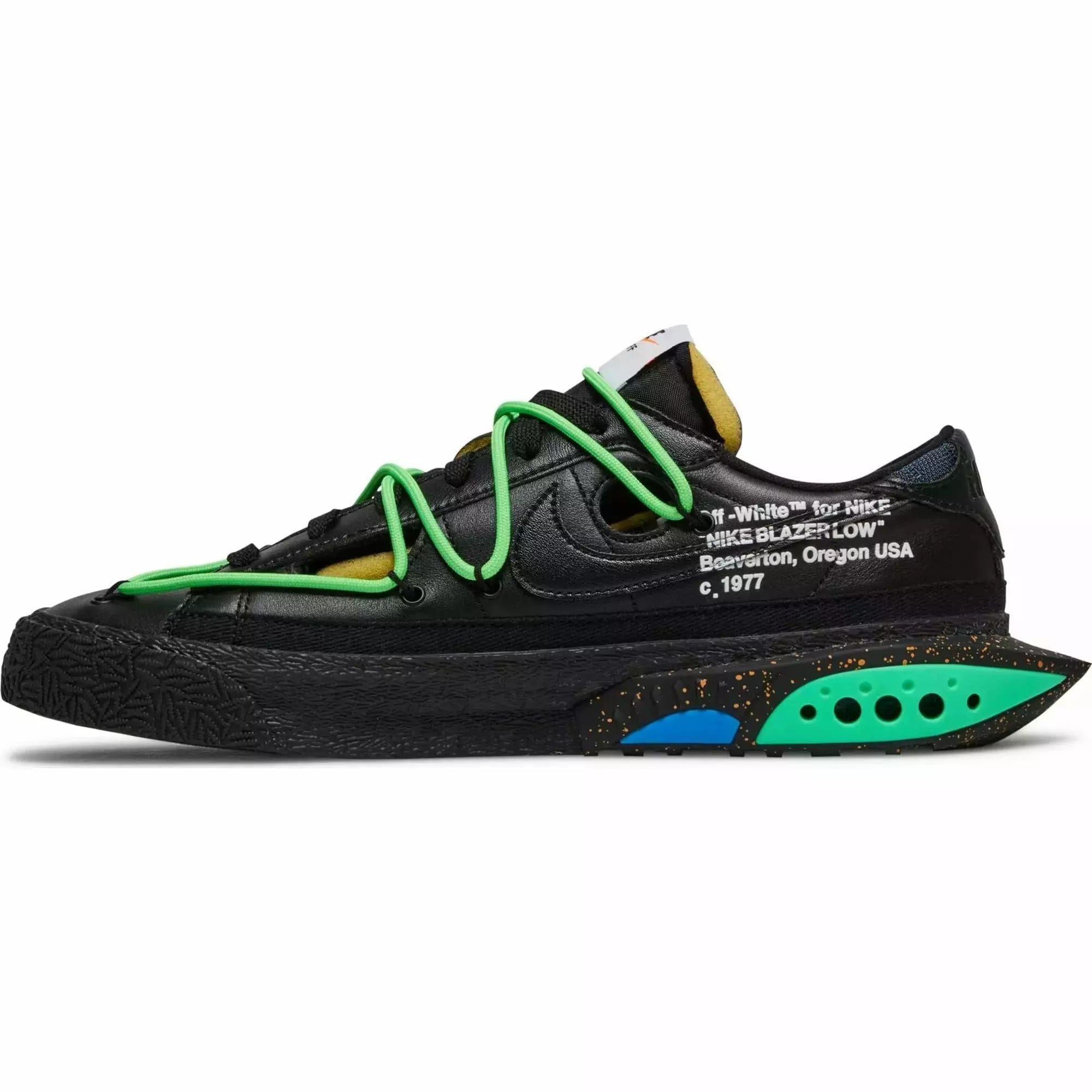 Nike Off - White x Blazer Low Black and Electro Green