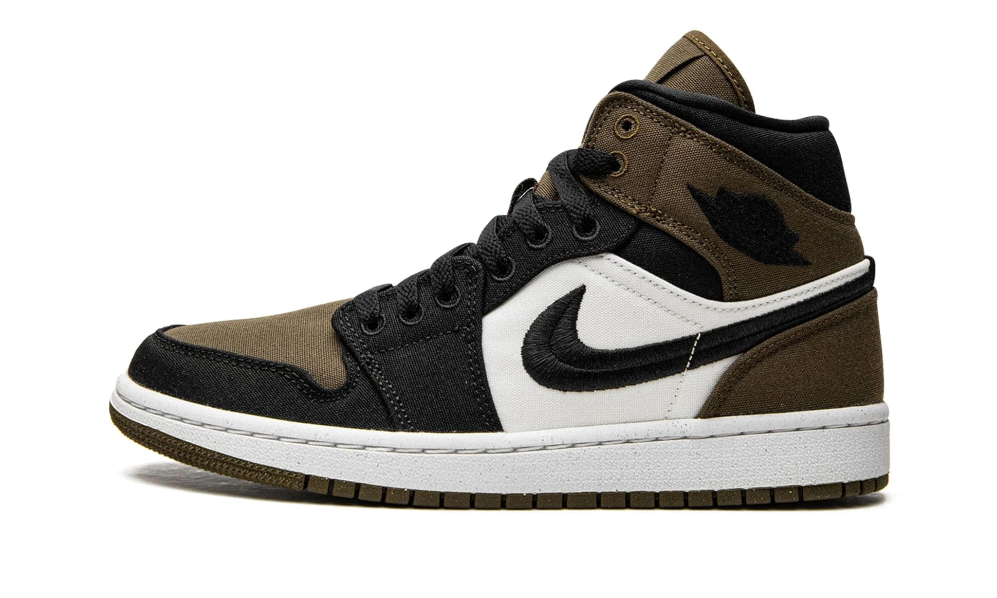 Air Jordan Jordan 1 Mid Olive Toe W الأردن 1 منتصف إصبع الزيتون W