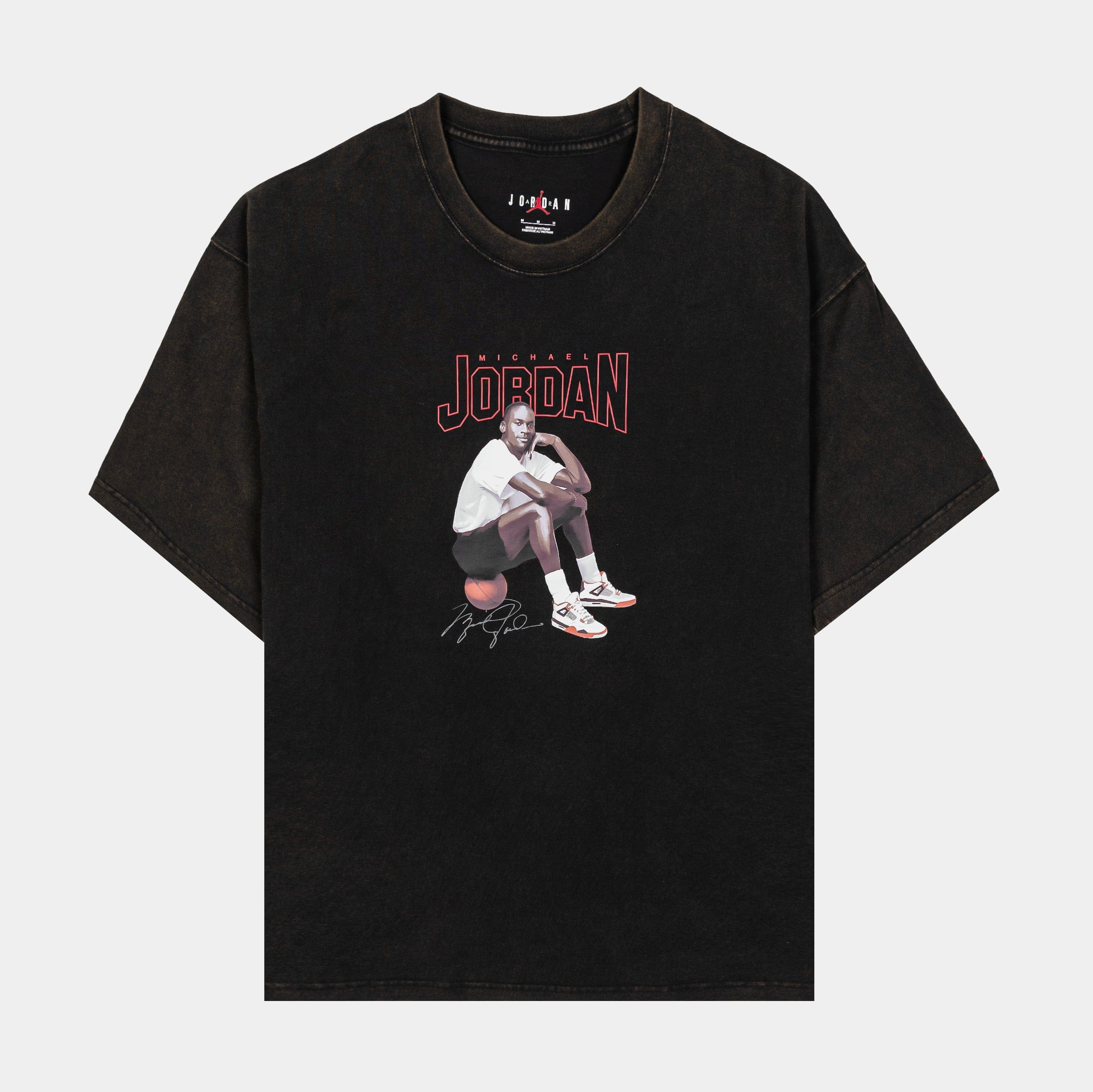 Air Jordan Michael Jordan Graphic Womens Short Sleeve Shirt (Black)