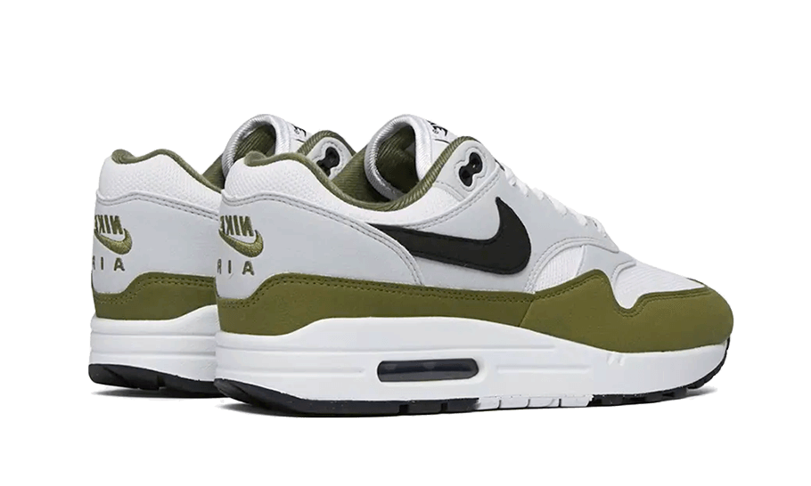 Nike Air Max 1 White Black Medium Olive