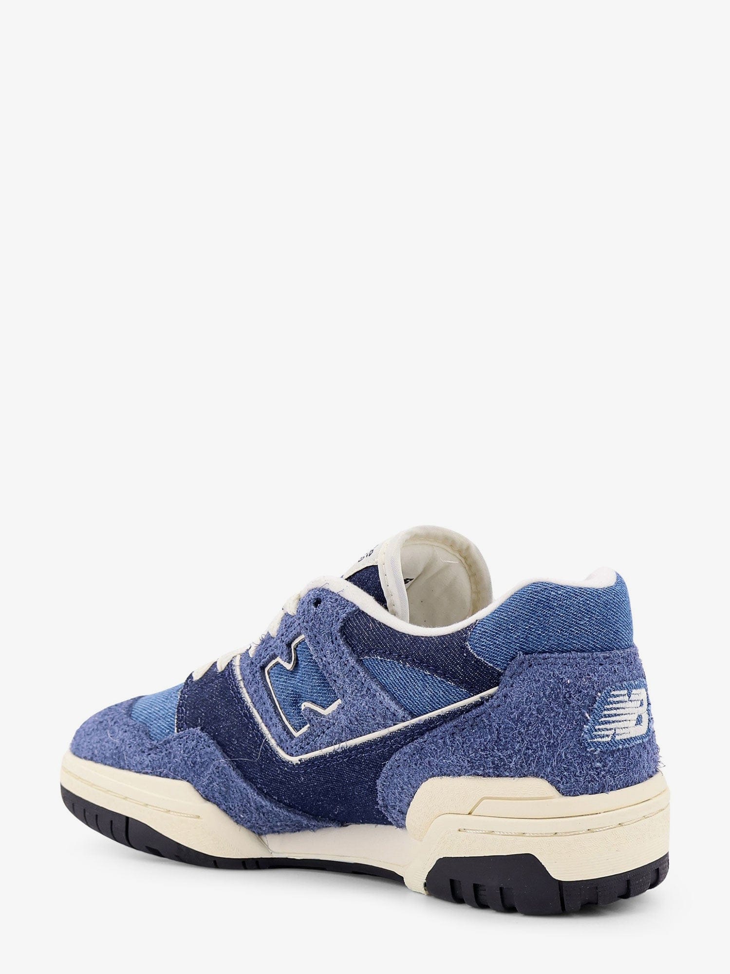 New Balance 550 denim and suede sneakers