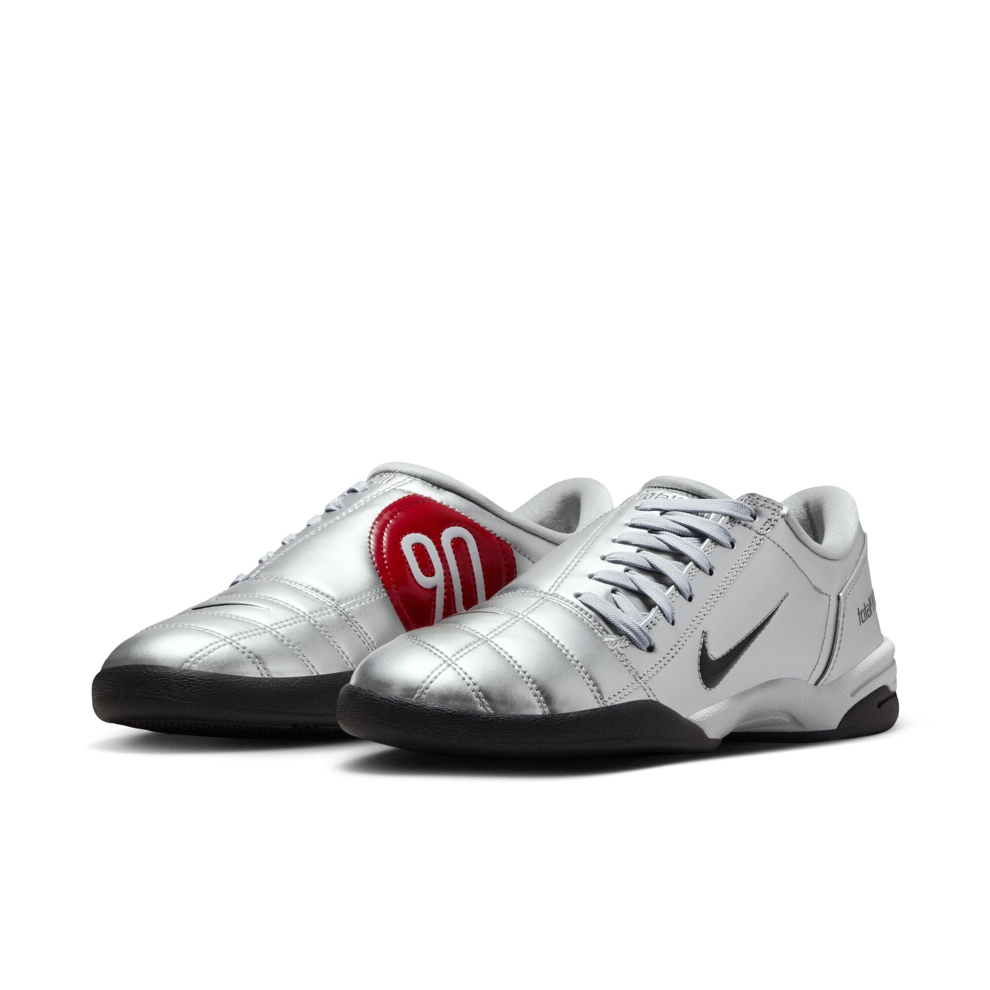 Nike Total 90 Women's Shoes Color: Metallic Silver/black - university Red Style: IM7595 - 001