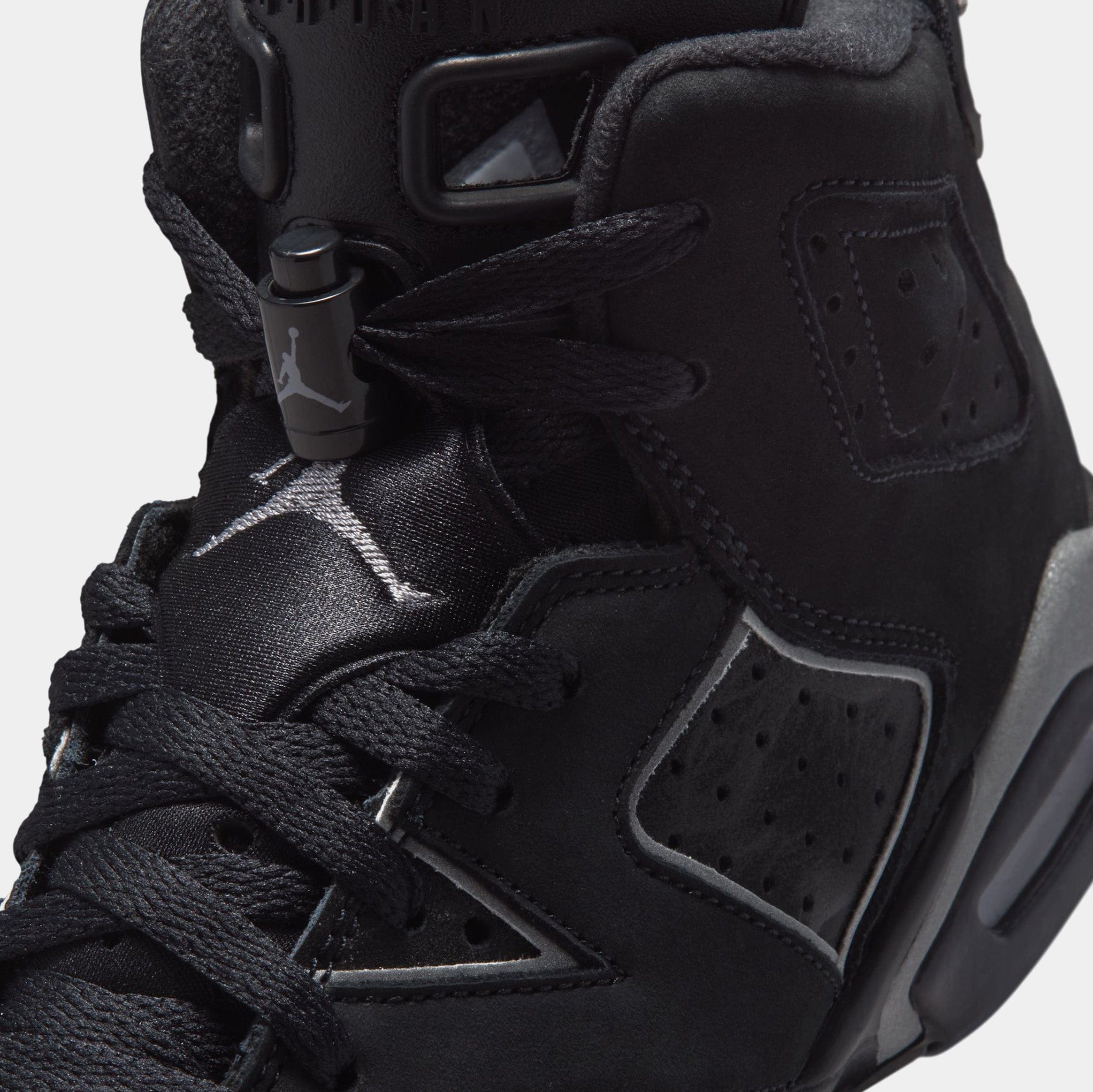 Air Jordan 6 Retro Cap And Gown Grade School Lifestyle Shoes (Black/Reflect Silver/Black) Free Shipping