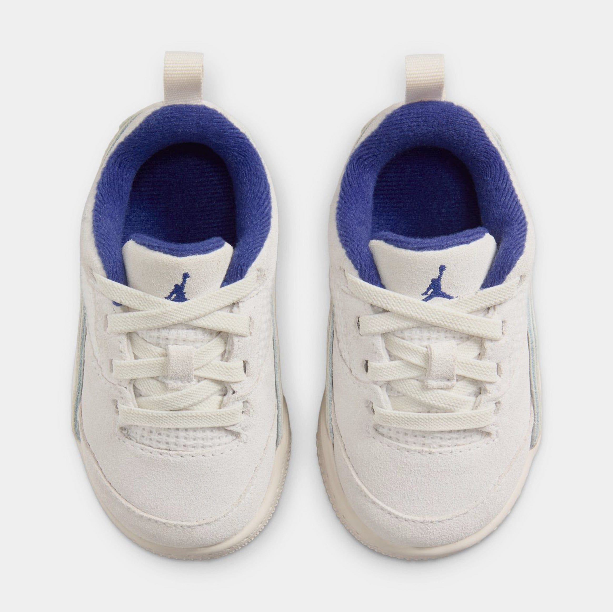 Air Jordan Flight Court Infant Toddler Basketball Shoes (Phantom/Chile Red/Deep Royal Blue)