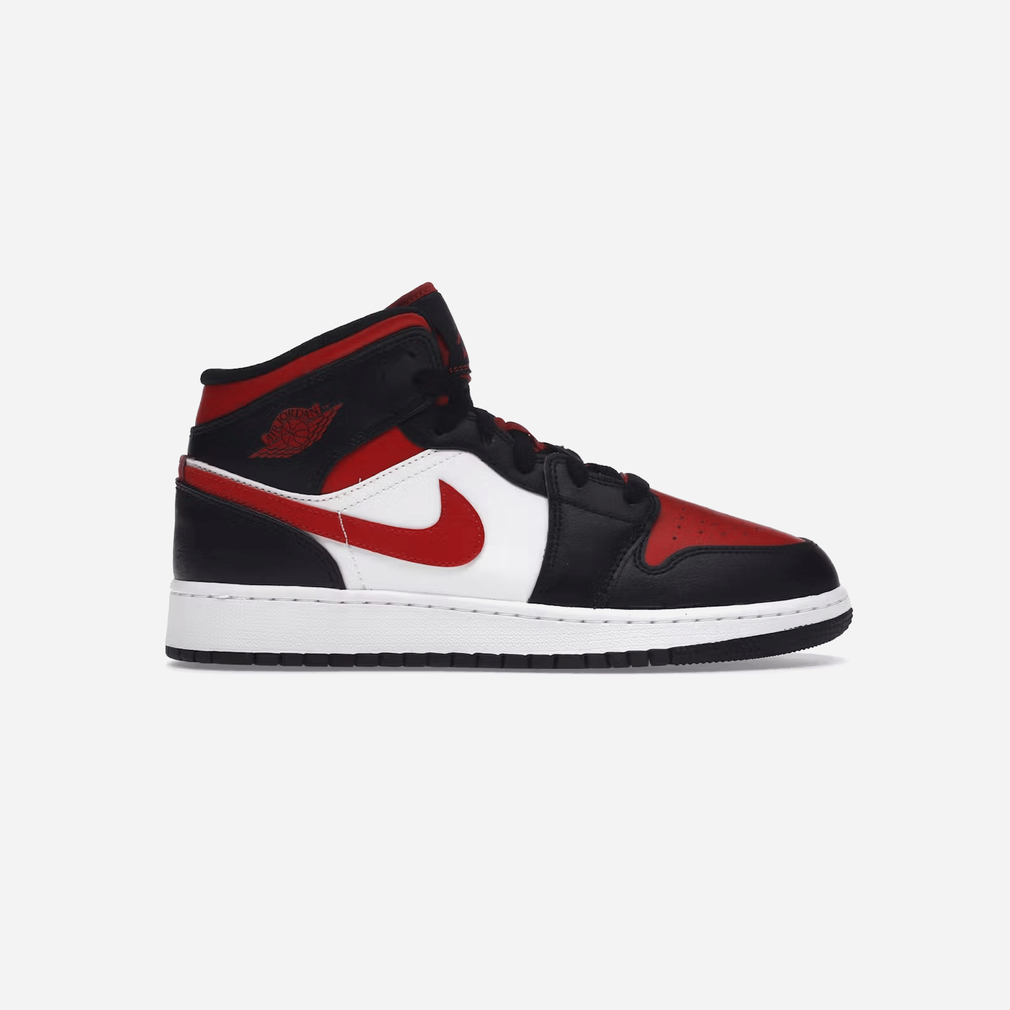 Air Jordan Nike Air Jordan 1 Mid Black Fire Red GS