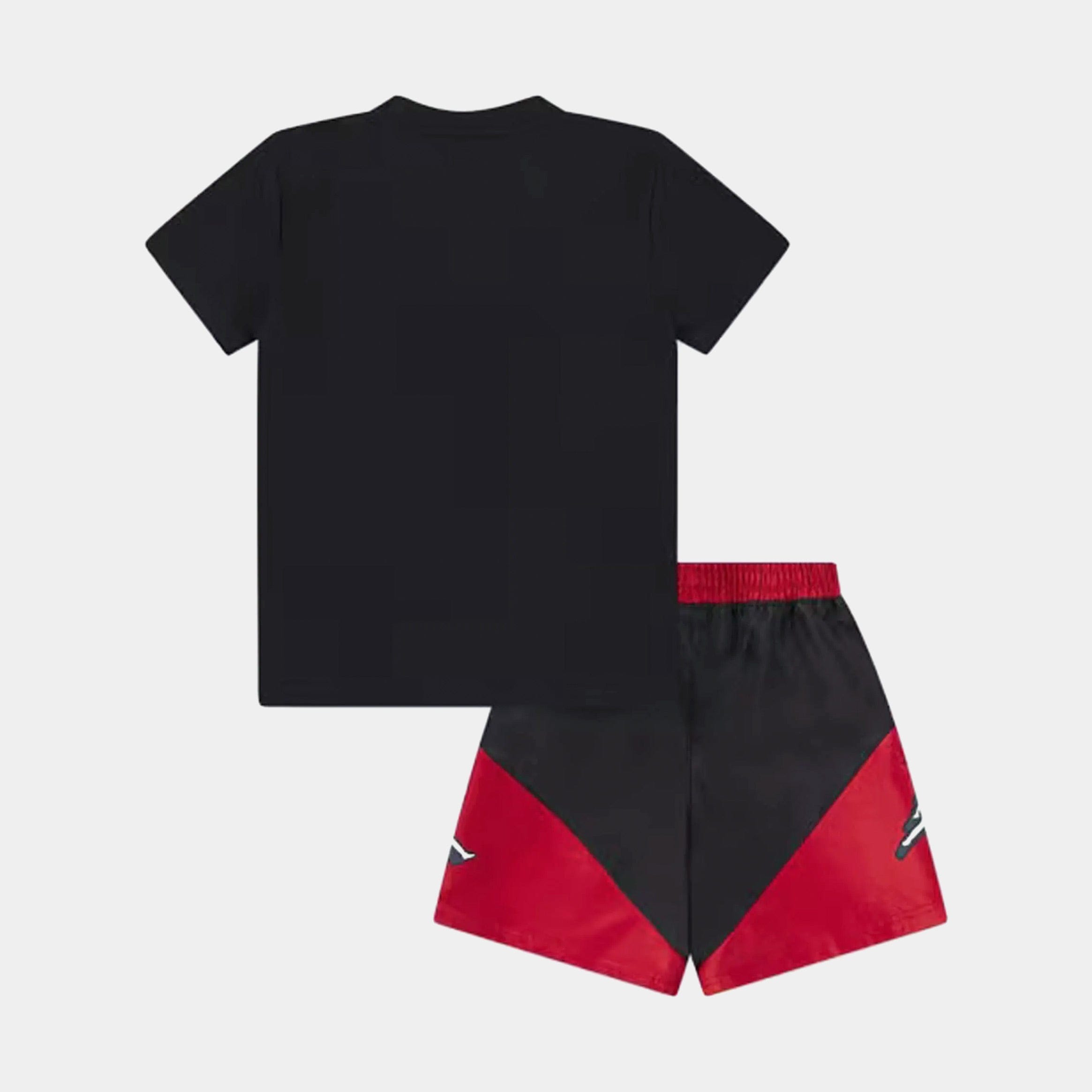 Air Jordan Jumpman Stacked Short Preschool Set (Black/Red)