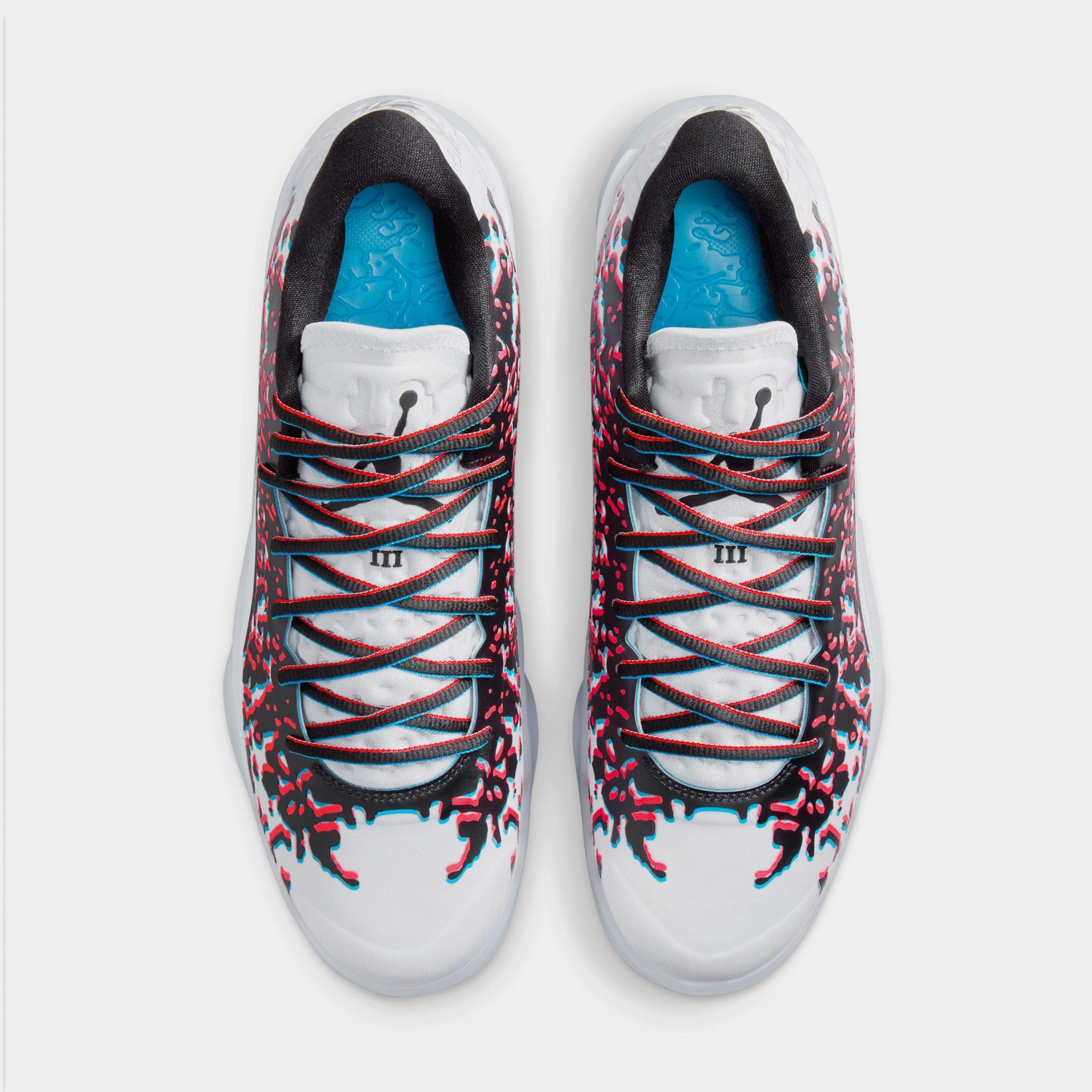 Air Jordan Zion 3 Z - 3D Mens Basketball Shoes (Football Grey/Black/Flash Crimson/Chlorine Blue)