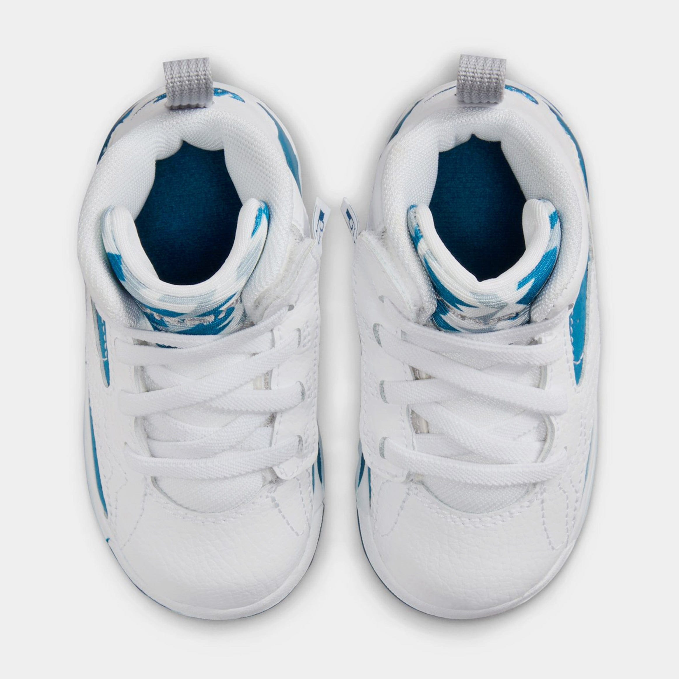 Air Jordan Jumpman MVP Infant Toddler Basketball Shoes (White/Industrial Blue/Wolf Grey)