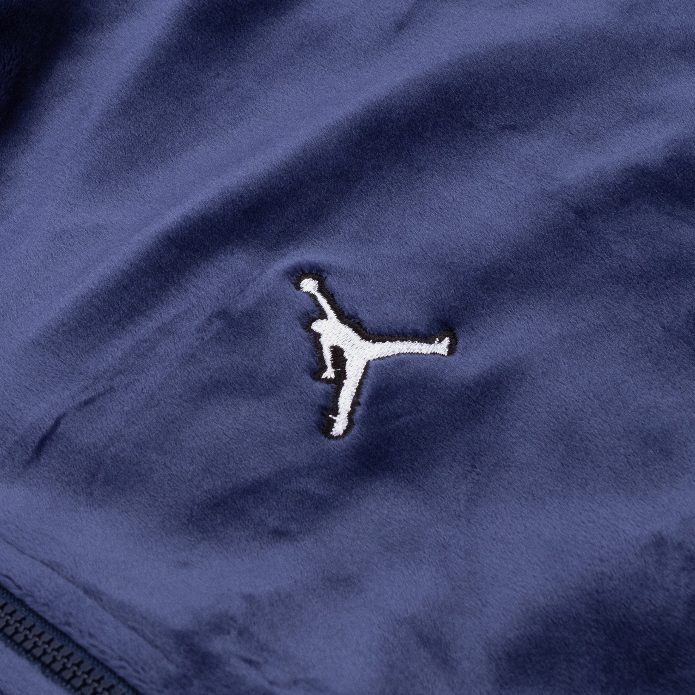 Air Jordan Flight Velour Full Zip Womens Jacket (Blue)