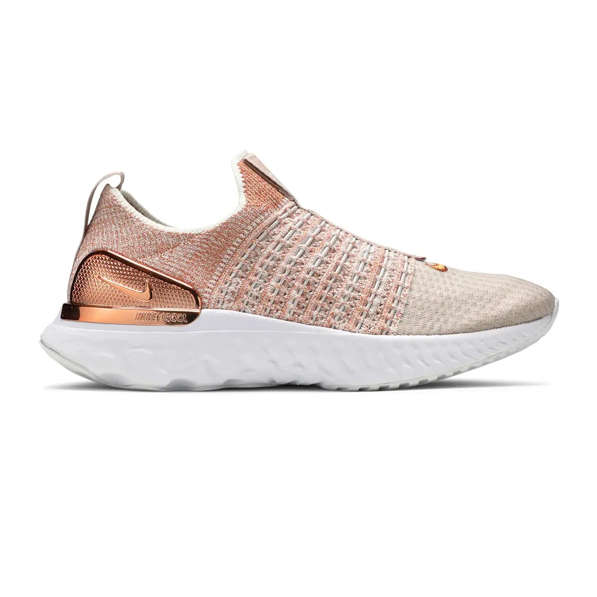 Nike React Phantom Run Flyknit 2 Premium Fossil Stone Metallic Women's (2020)