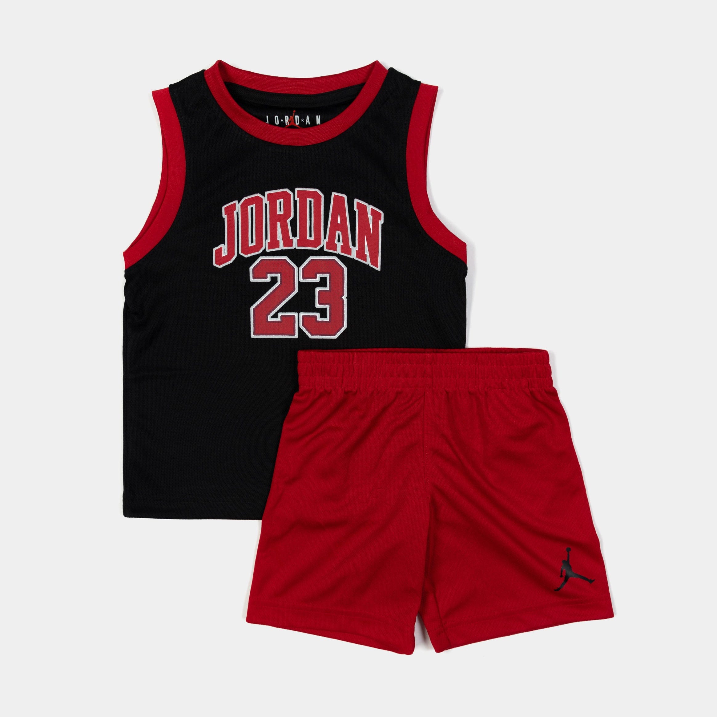 Air Jordan JDN 23 Shorts Infant Toddler Set (Black/Red)