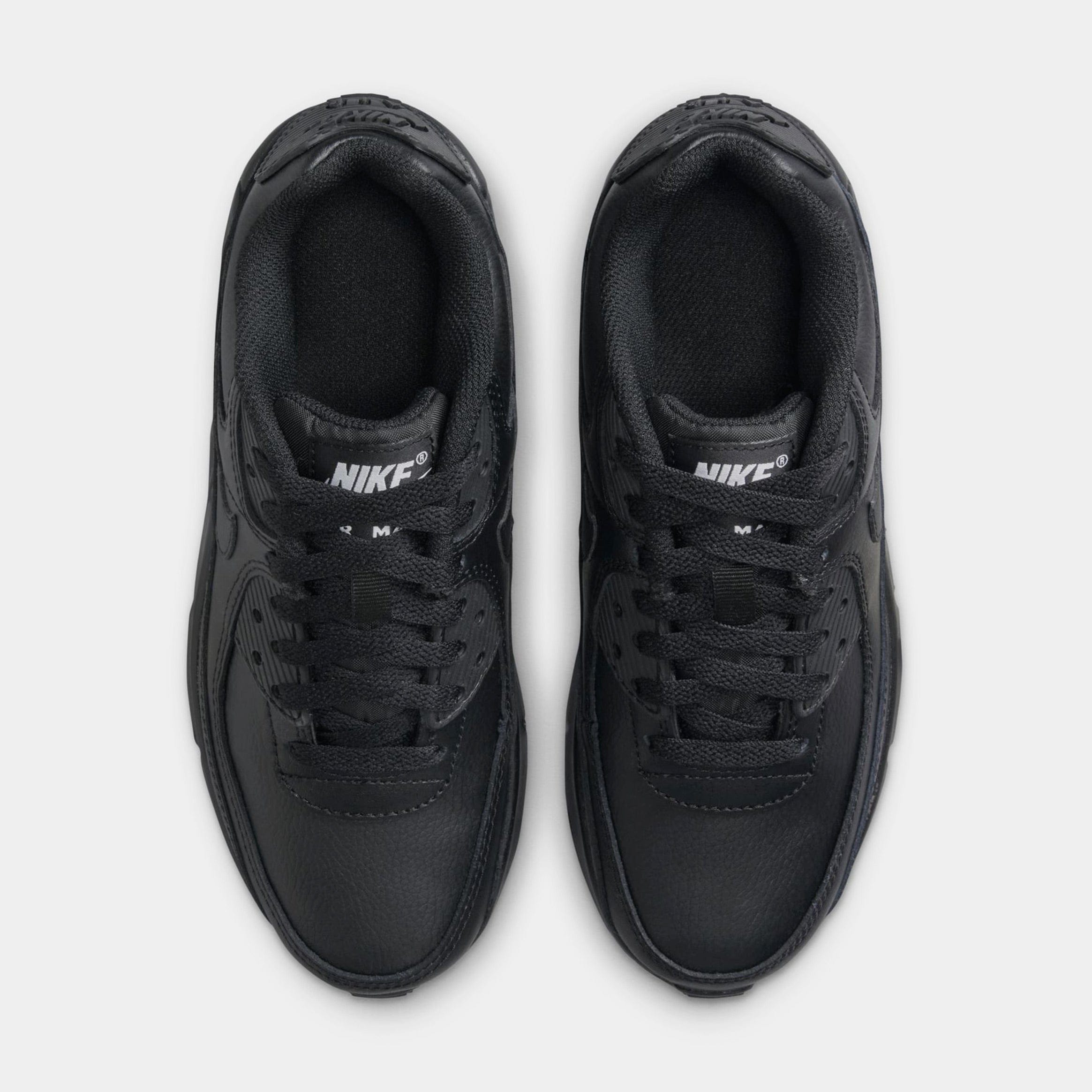 Nike Air Max 90 LTR Grade School Running Shoes (Black/Black)