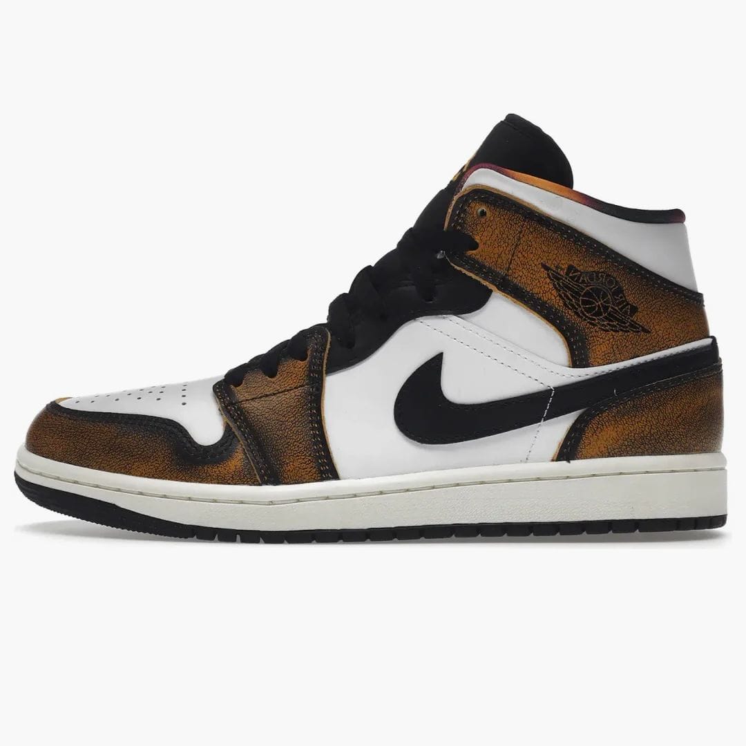 Air Jordan Jordan 1 Mid Se Orange Wear Away