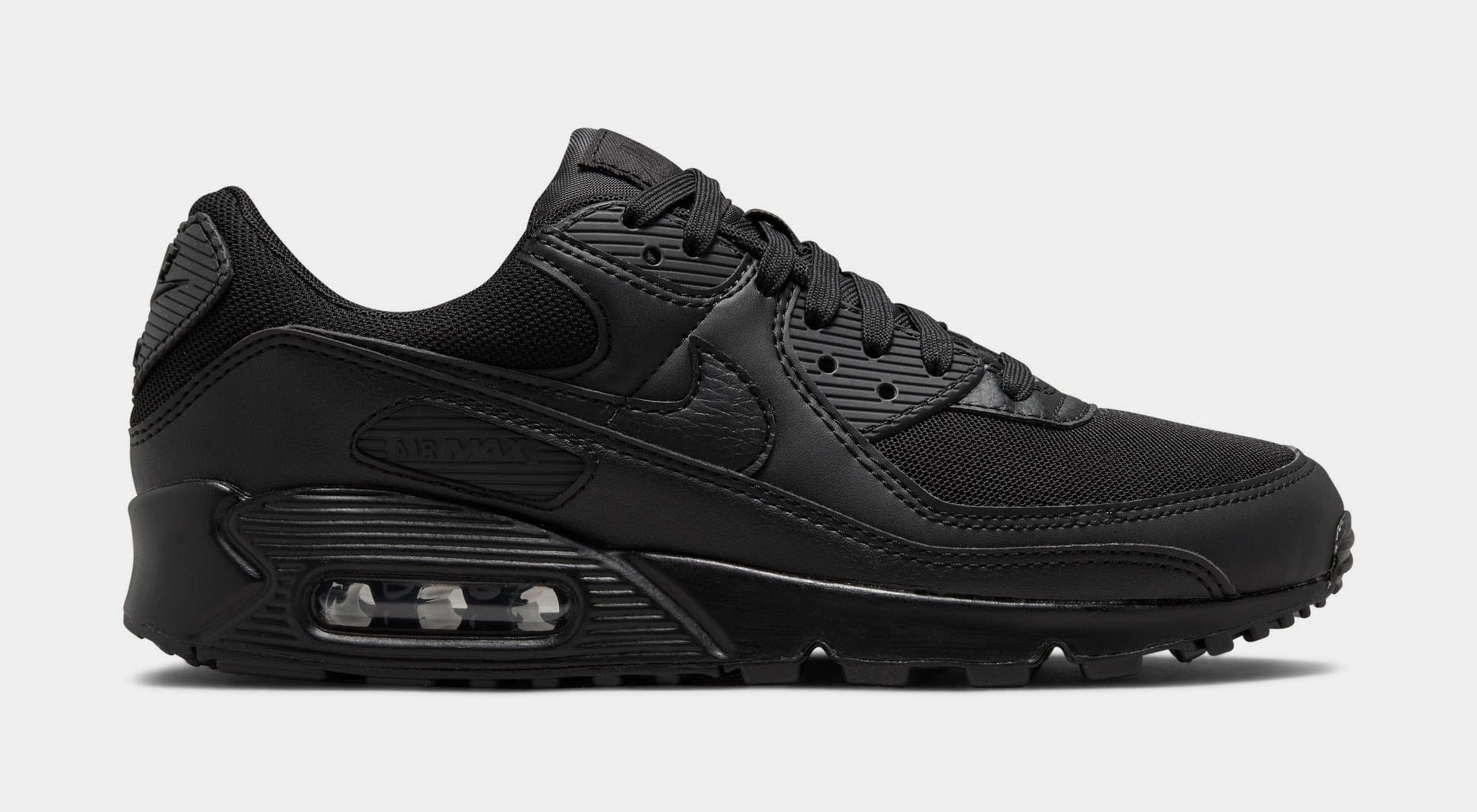 Nike Air Max 90 Womens Running Shoes (Black)