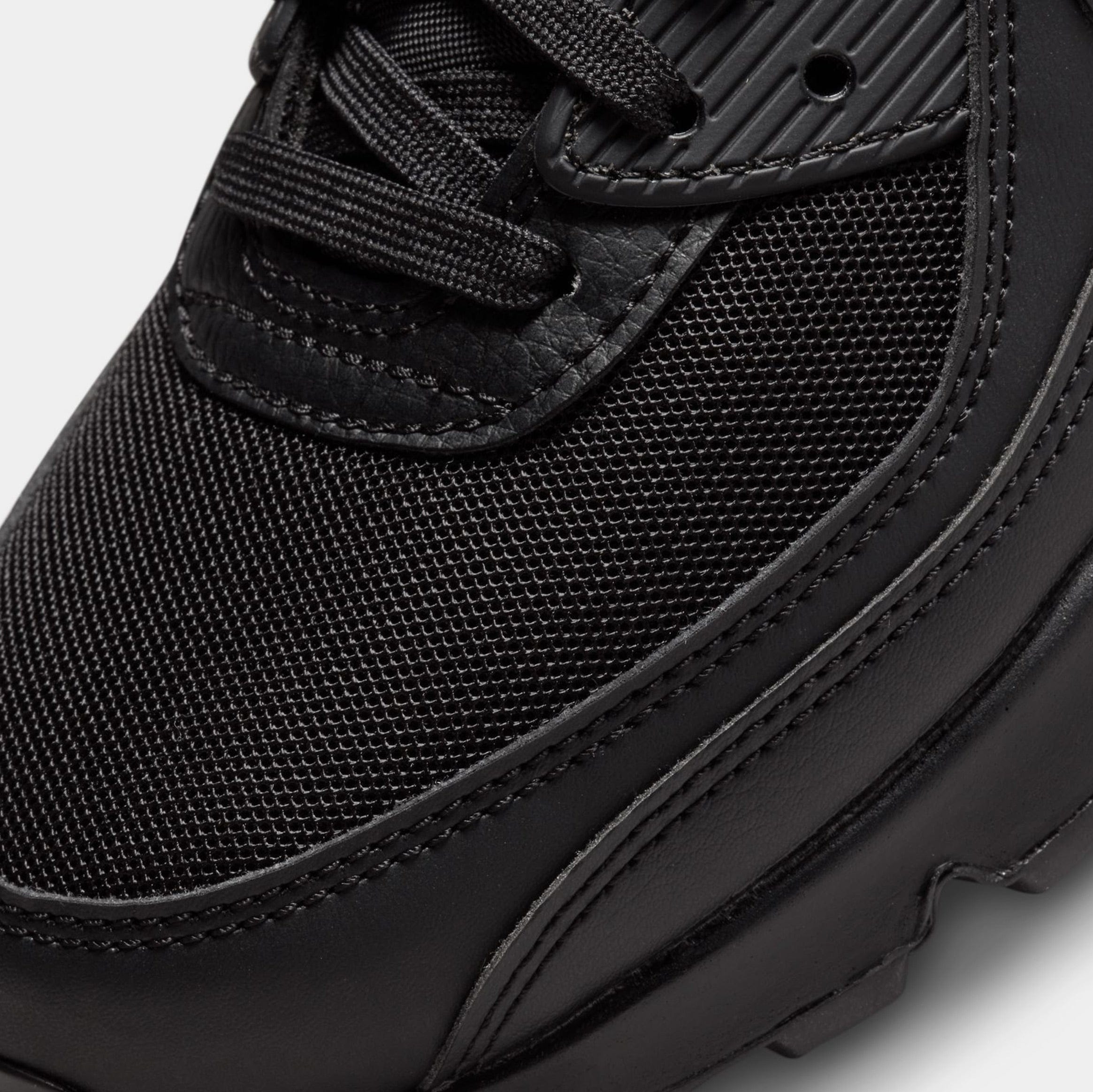 Nike Air Max 90 Womens Running Shoes (Black)