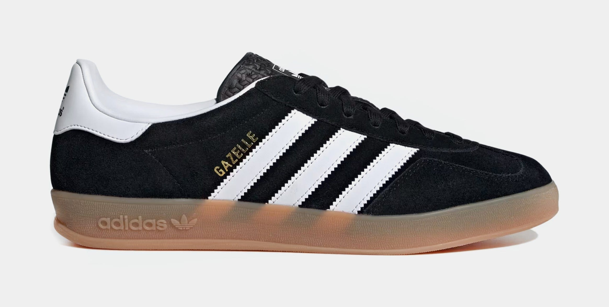adidas Gazelle Indoor Mens Lifestyle Shoes (Core Black/White/Gum)