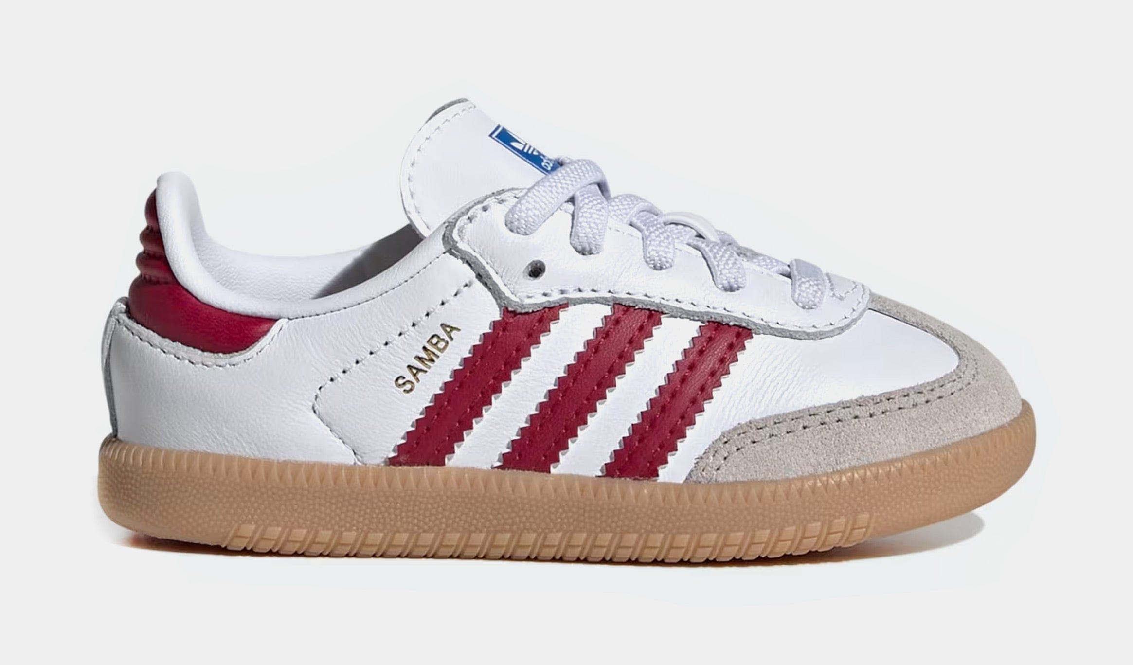 adidas Samba OG Infant Toddler Lifestyle Shoes (Cloud White/Collegiate Burgundy/Gum)