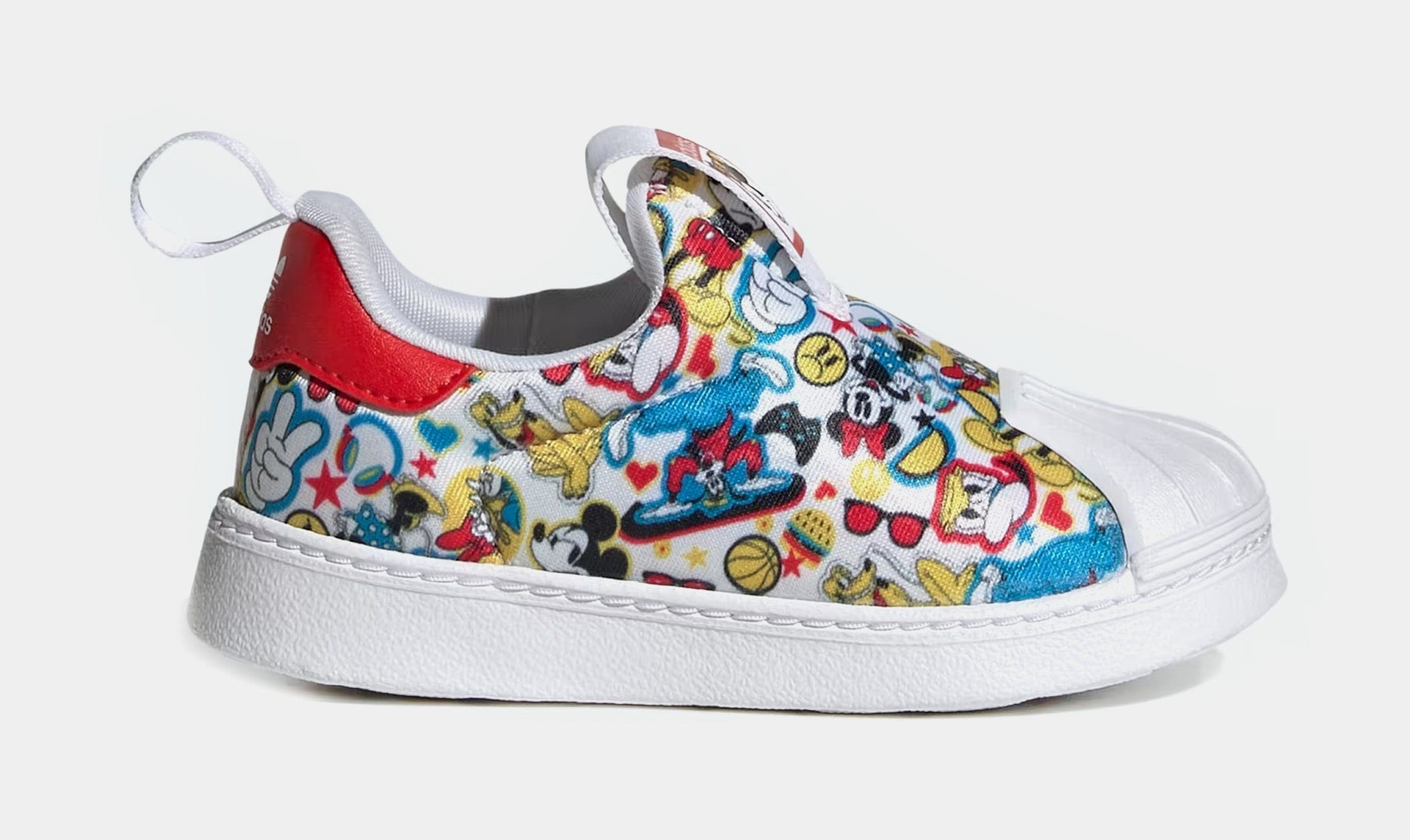 adidas Originals x Disney Mickey Superstar 360 Infant Toddler Lifestyle Shoes (White/Red)