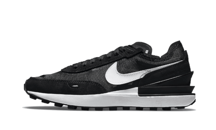 Nike Waffle One Black White Swoosh