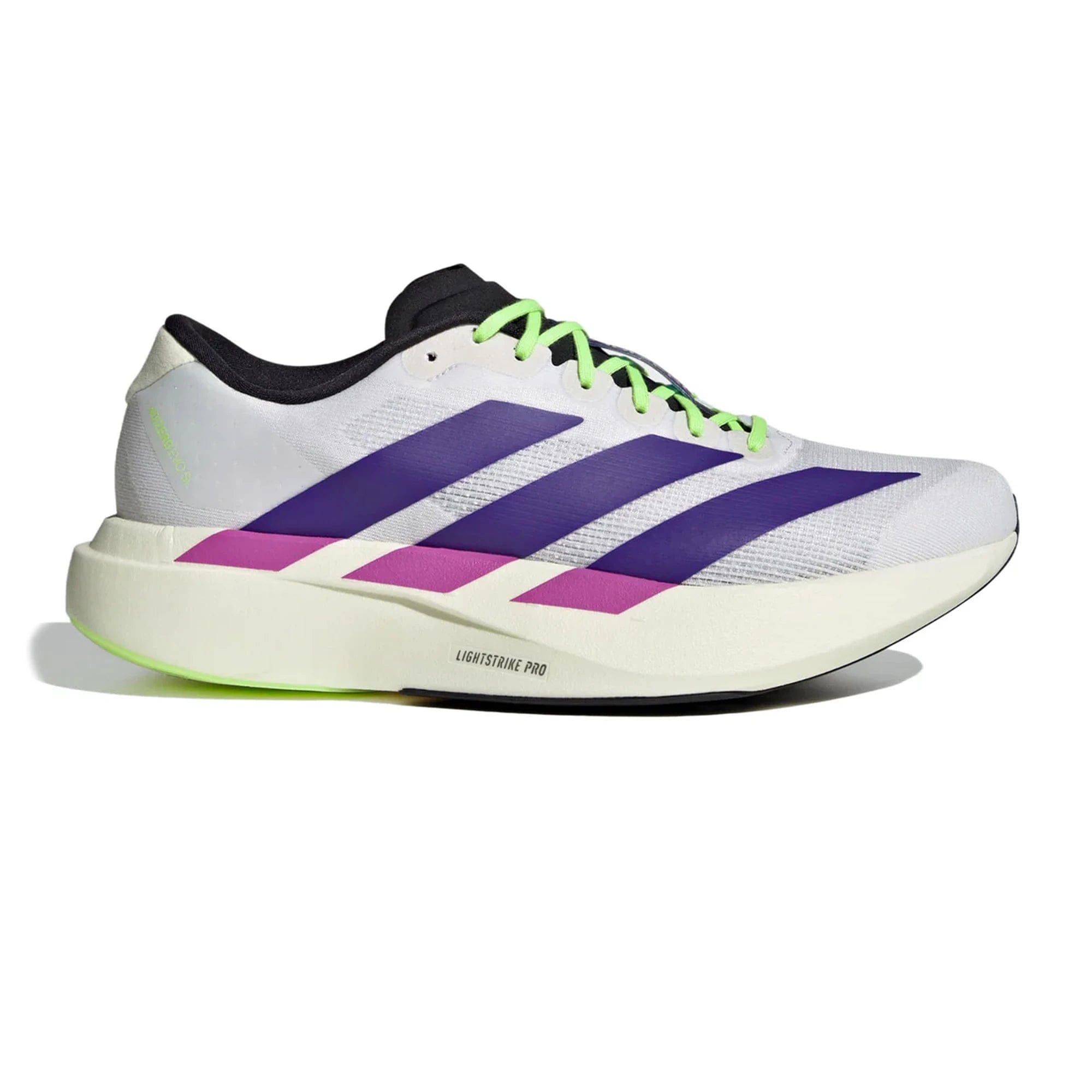 adidas Adizero Evo SL White Collegiate Purple Lime Burst (2025)