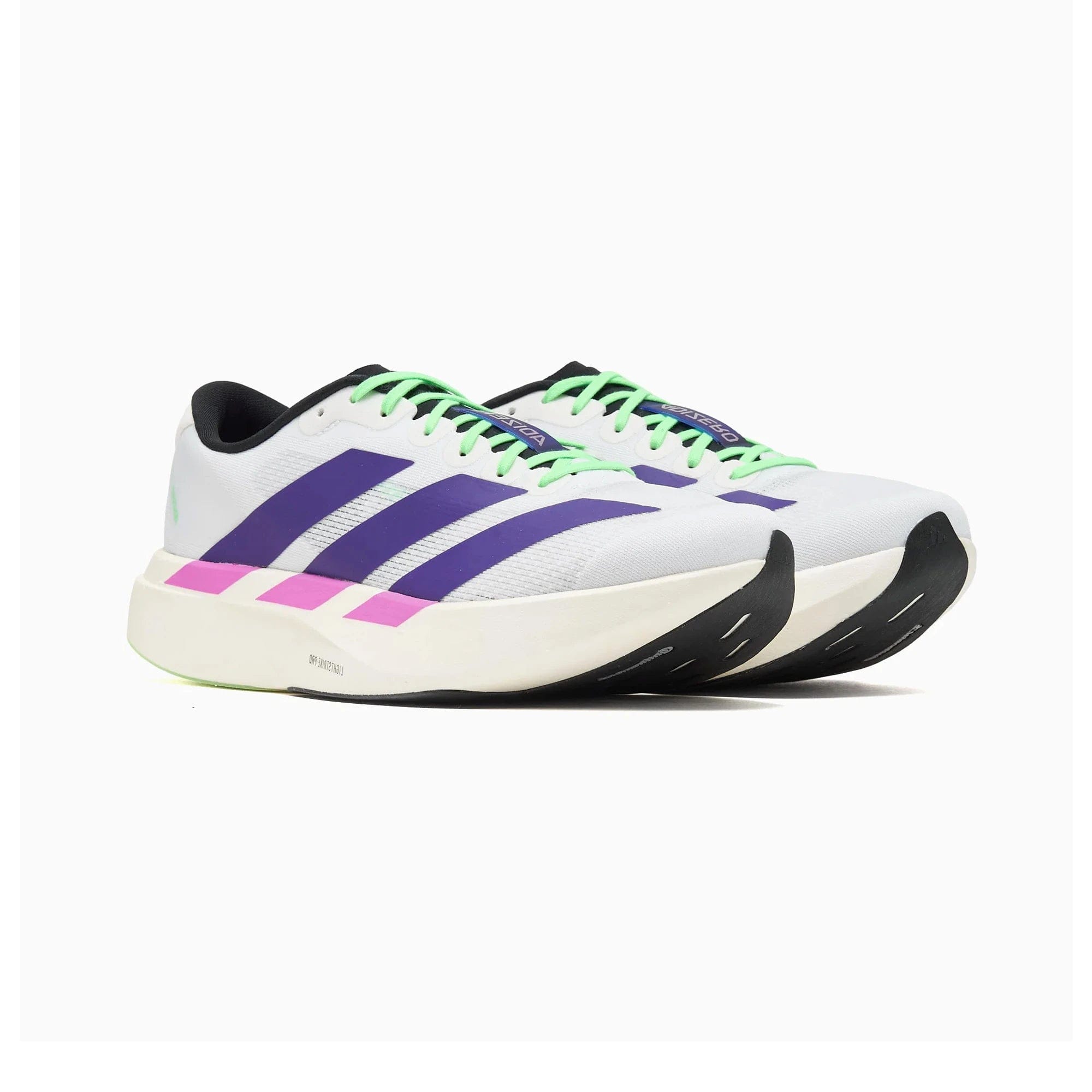 adidas Adizero Evo SL White Collegiate Purple Lime Burst (2025)