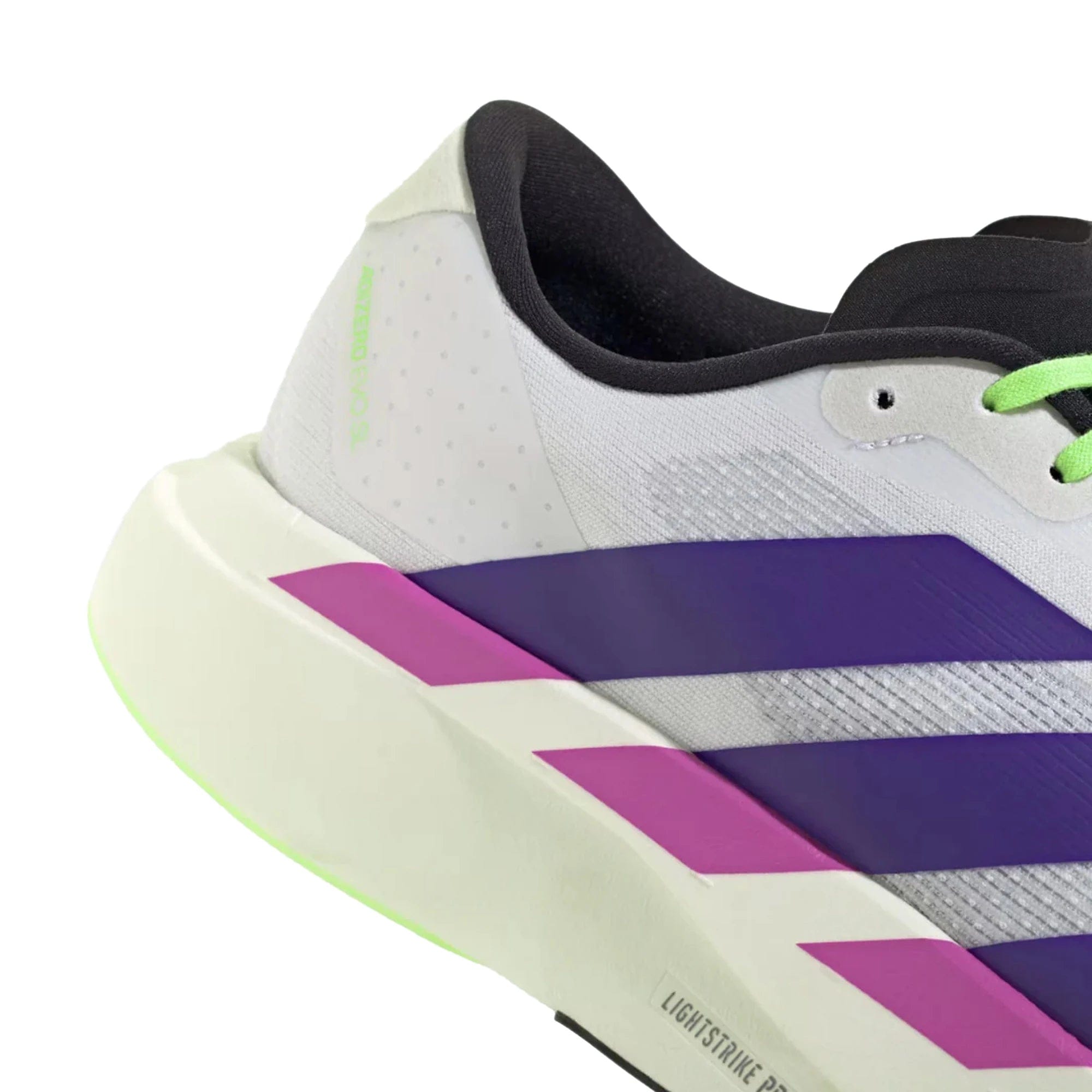 adidas Adizero Evo SL White Collegiate Purple Lime Burst (2025)