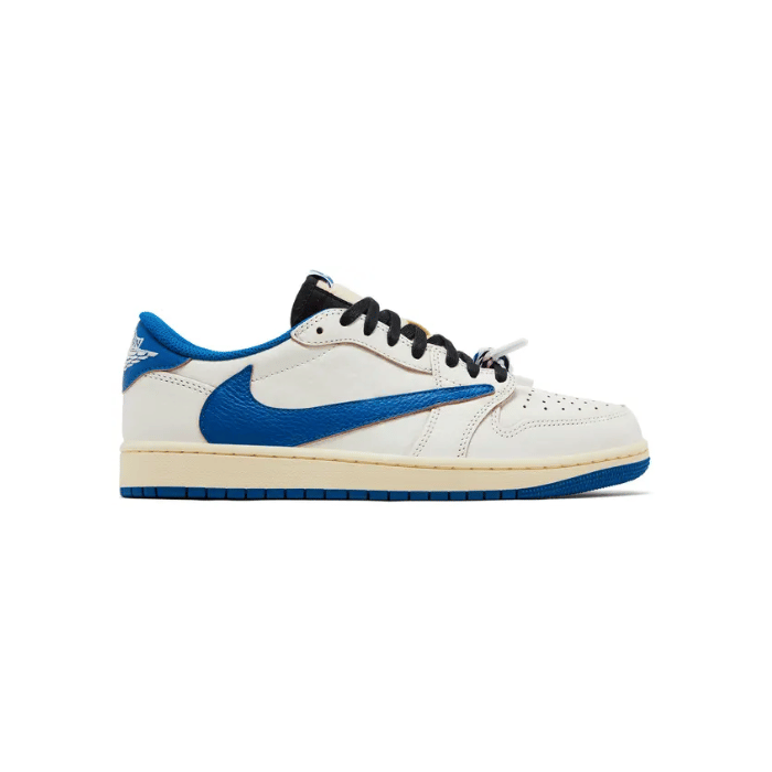 Air Jordan Travis Scott x Fragment Design Air Jordan 1 Retro Low OG SP Sail Military Blue