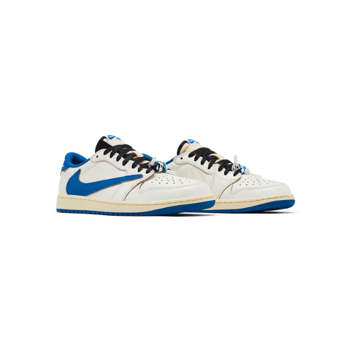 Air Jordan Travis Scott x Fragment Design Air Jordan 1 Retro Low OG SP Sail Military Blue