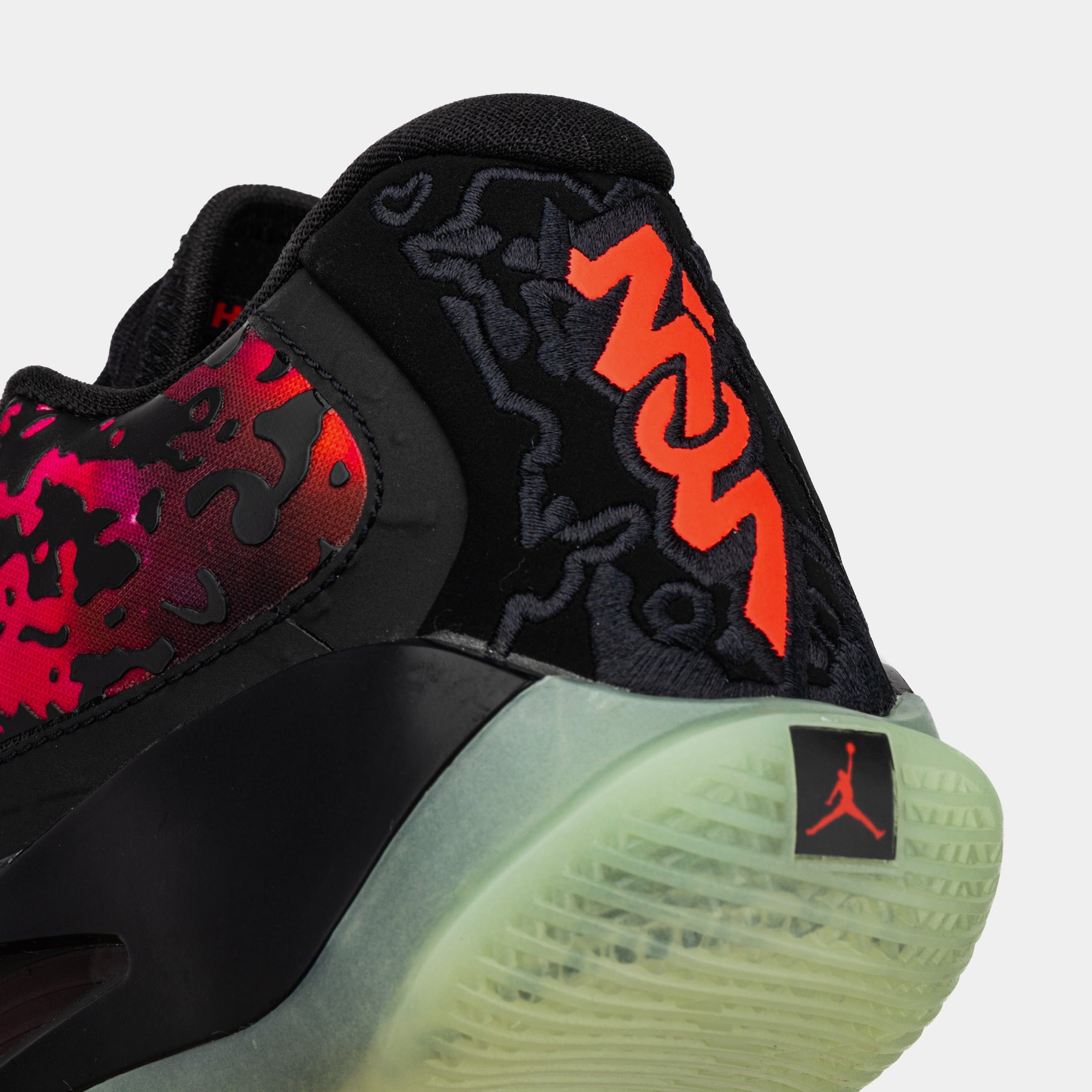 Air Jordan Zion 3 Solar Red Grade School Basketball Shoes (Black/Solar Red/Vivid Purple/Barely Volt)