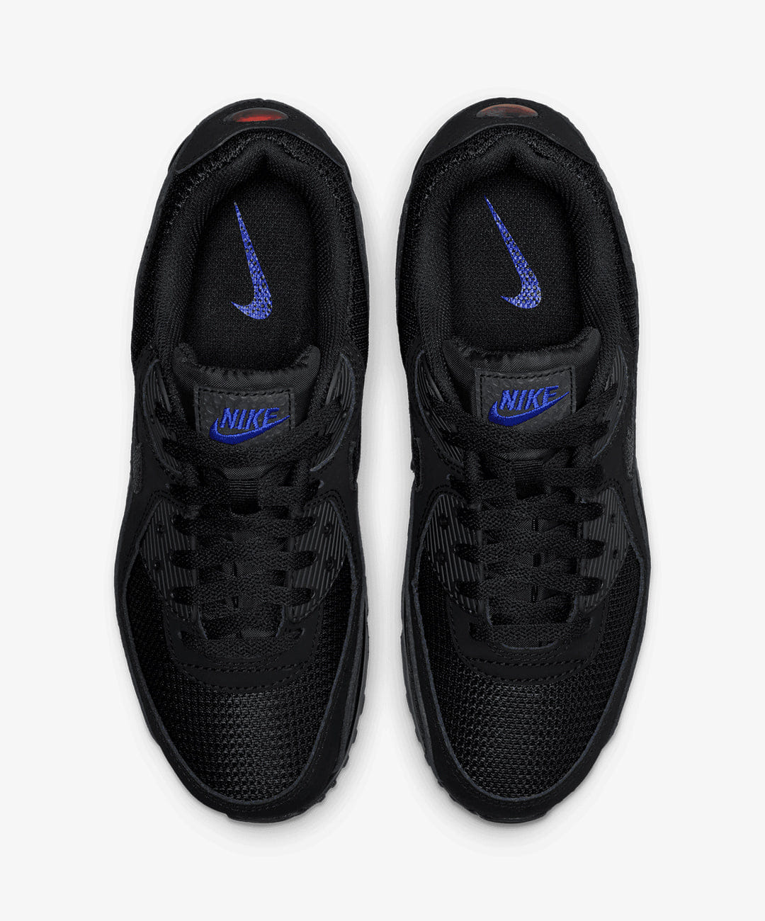 Nike | AIR MAX 90 { BLACK/BLACK - DK SMOKE GREY - OLD ROYAL