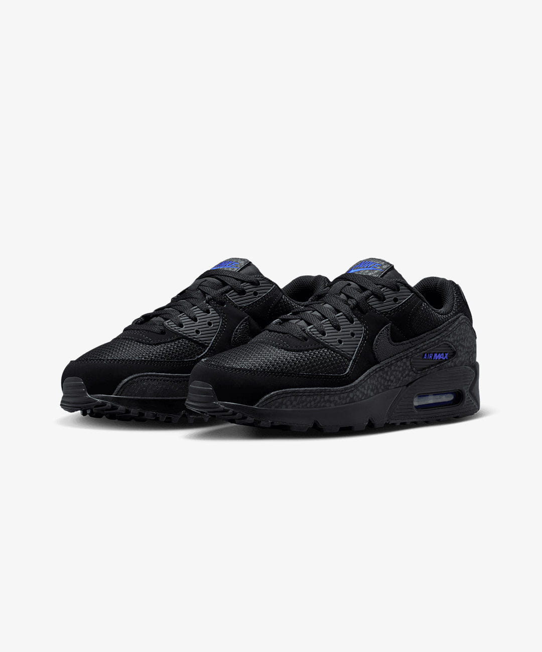 Nike | AIR MAX 90 { BLACK/BLACK - DK SMOKE GREY - OLD ROYAL