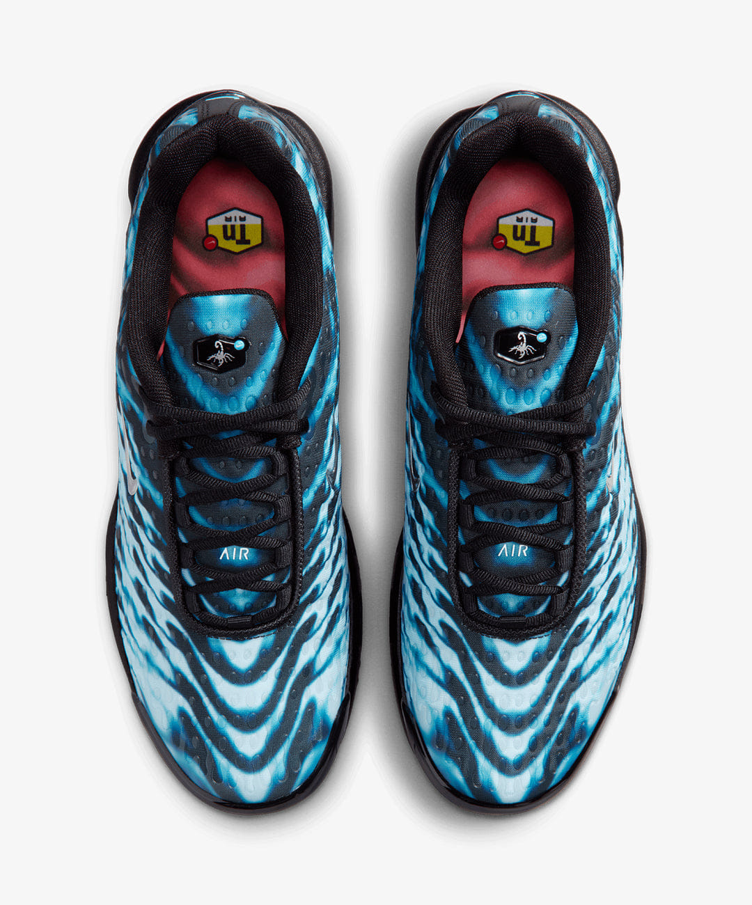 NIKE | AIR MAX PLUS VII { BLACK/CHROME - GAMMA BLUE