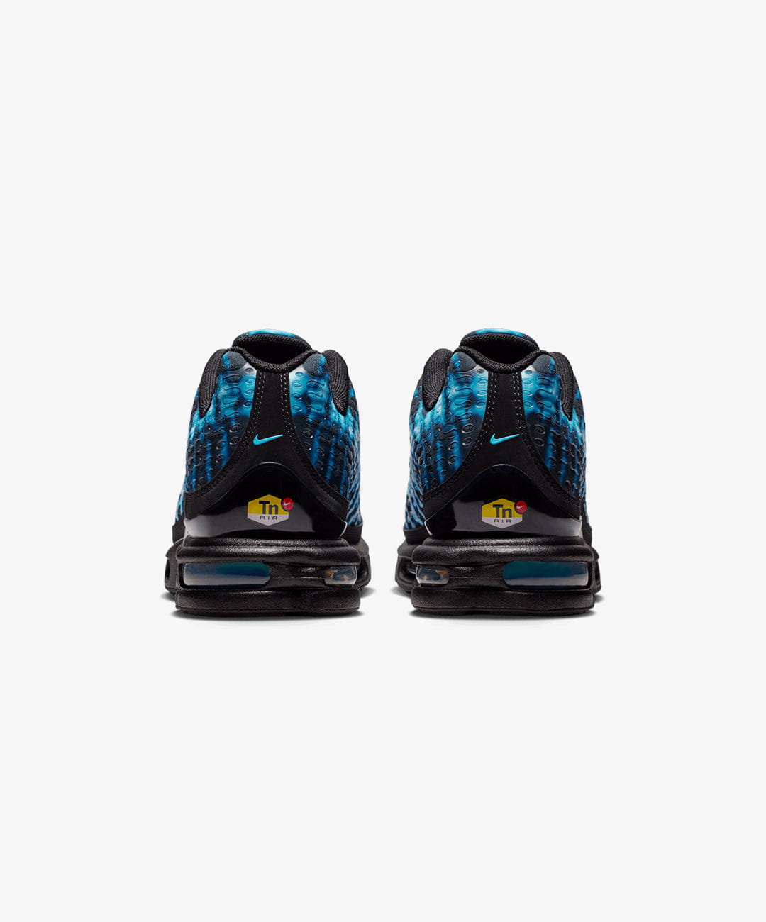 NIKE | AIR MAX PLUS VII { BLACK/CHROME - GAMMA BLUE