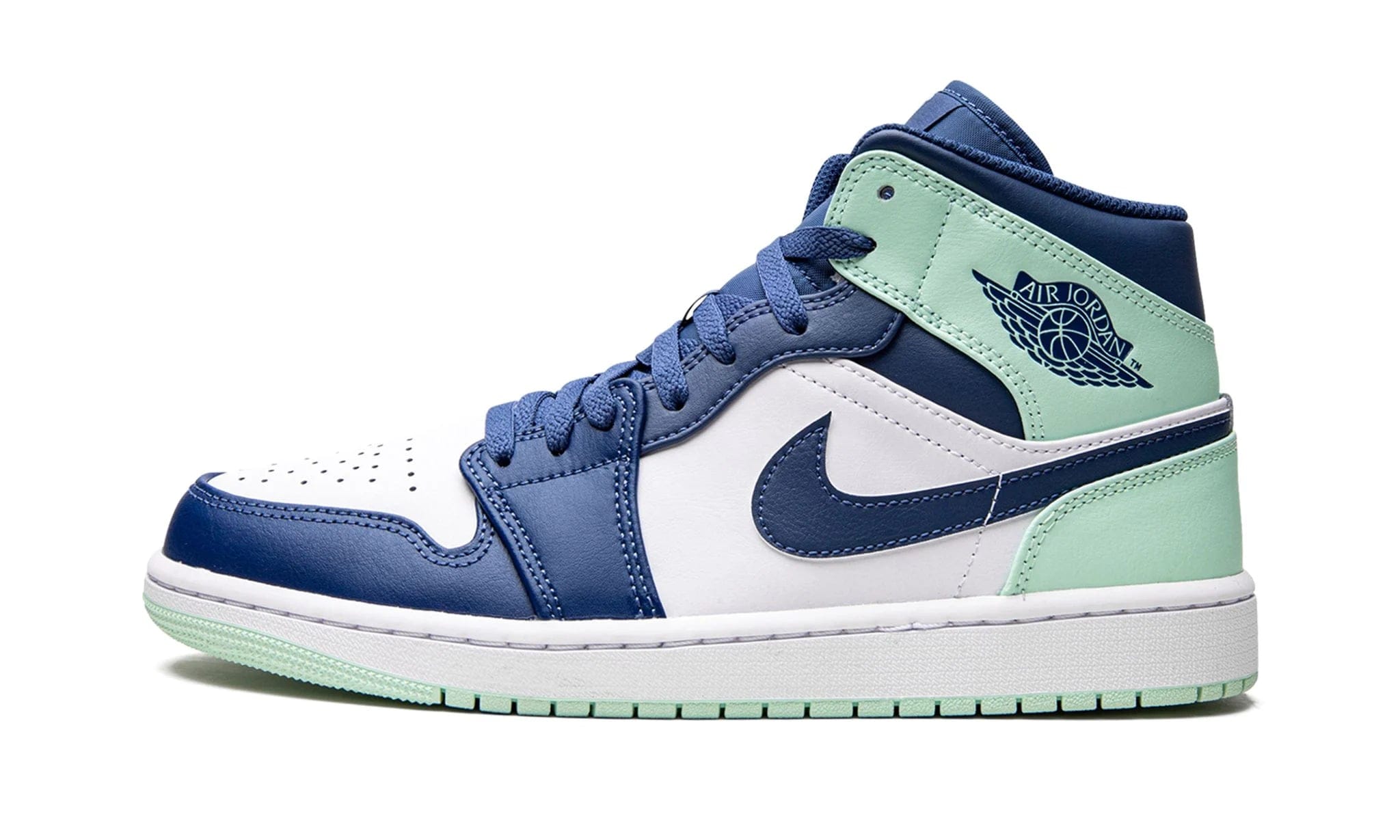 Air Jordan Jordan 1 Mid Mystic Navy Mint الأردن 1 منتصف الصوفي البحرية النعناع