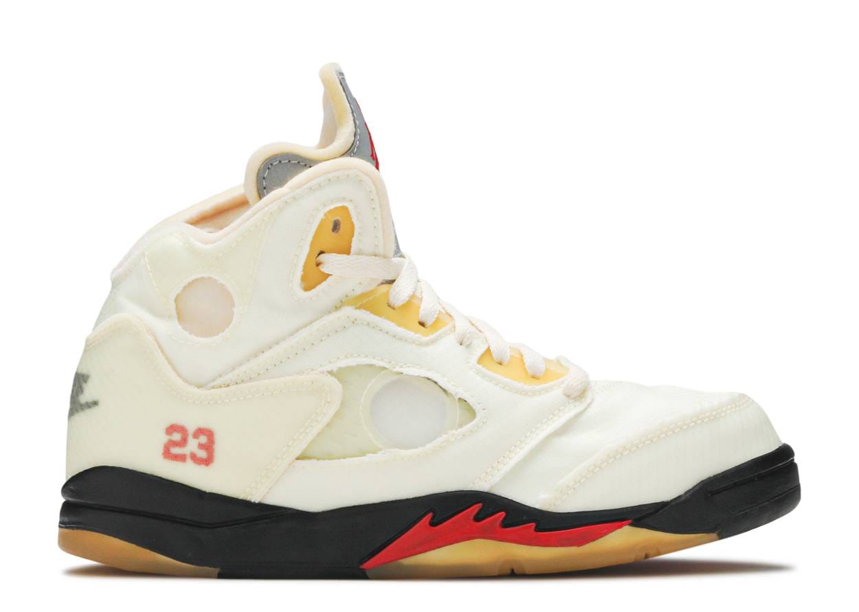 Air Jordan Off White x Air Jordan 5 Retro SP Sail (PS/Kids)