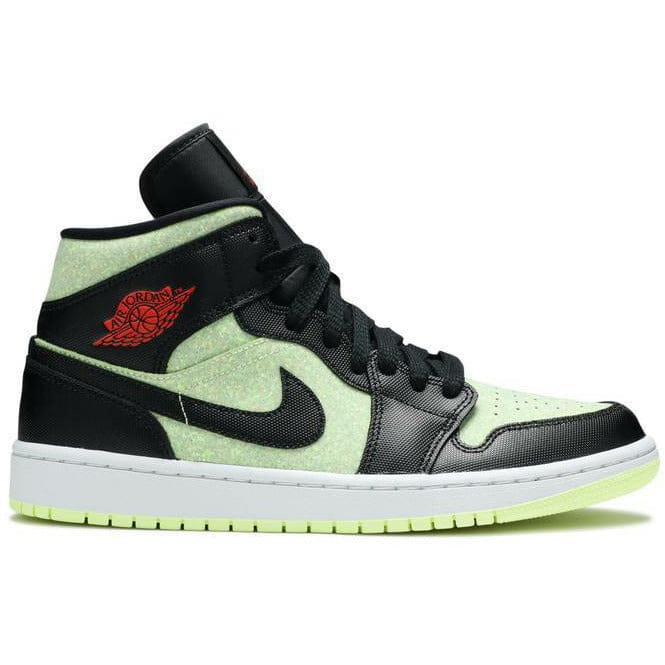 Air Jordan 1 Mid Black Barley Volt (2020) (Wmns)