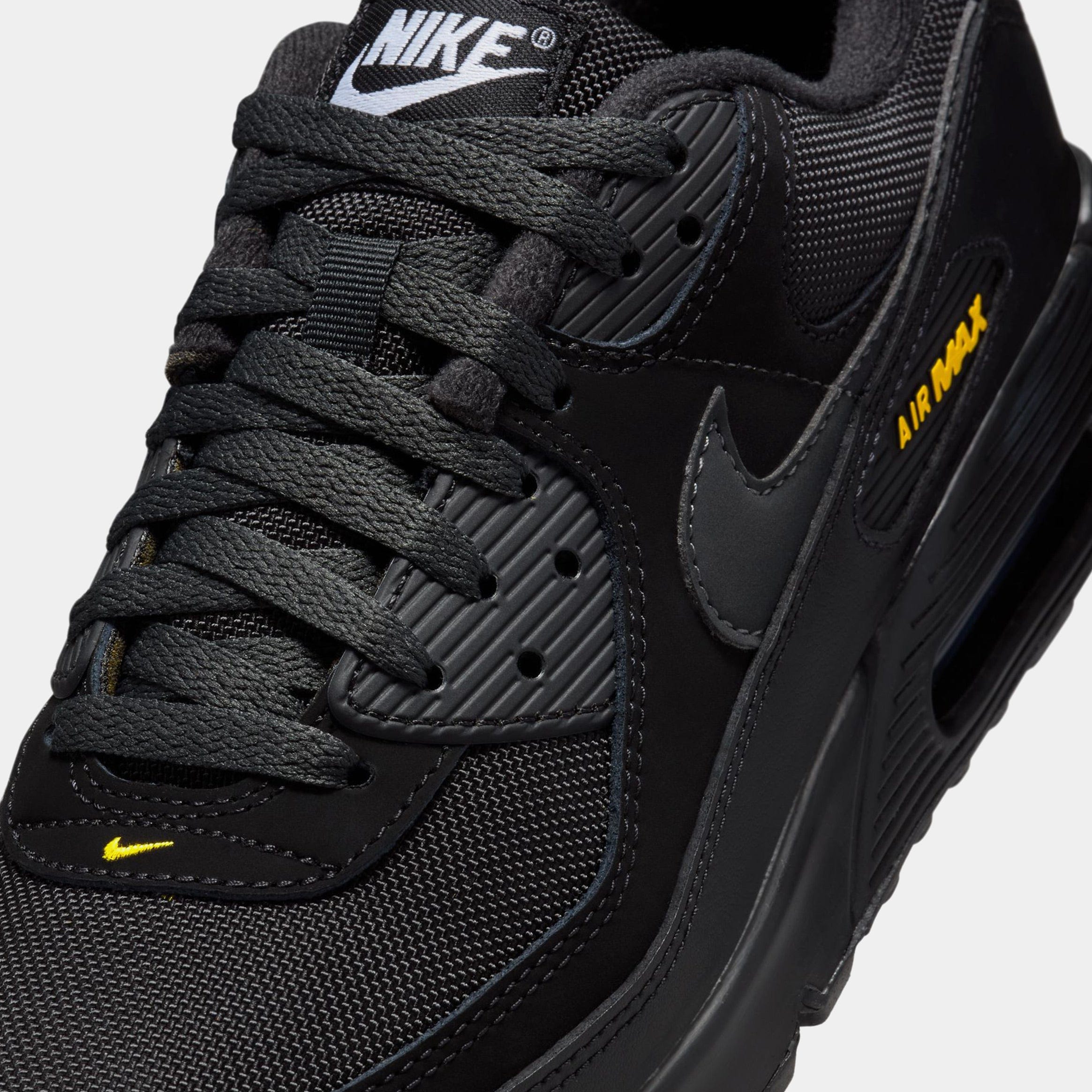 Nike Air Max 90 Black Speed Yellow Mens Running Shoes (Black/Yellow)