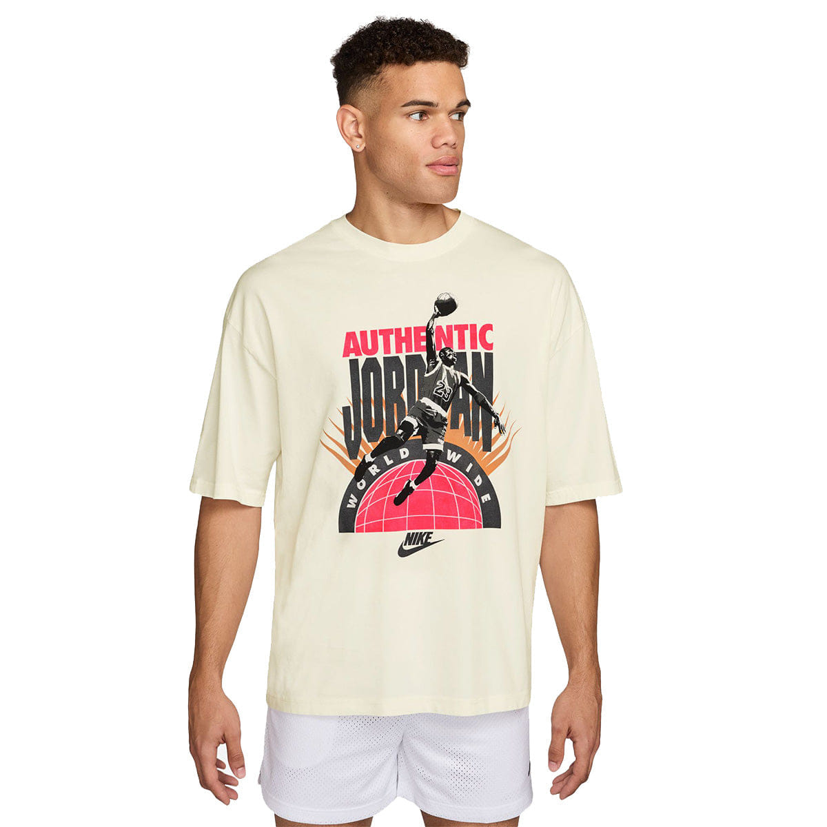 Air Jordan Men's Oversized Reissue T - Shirt SAIL/INFRARED 23