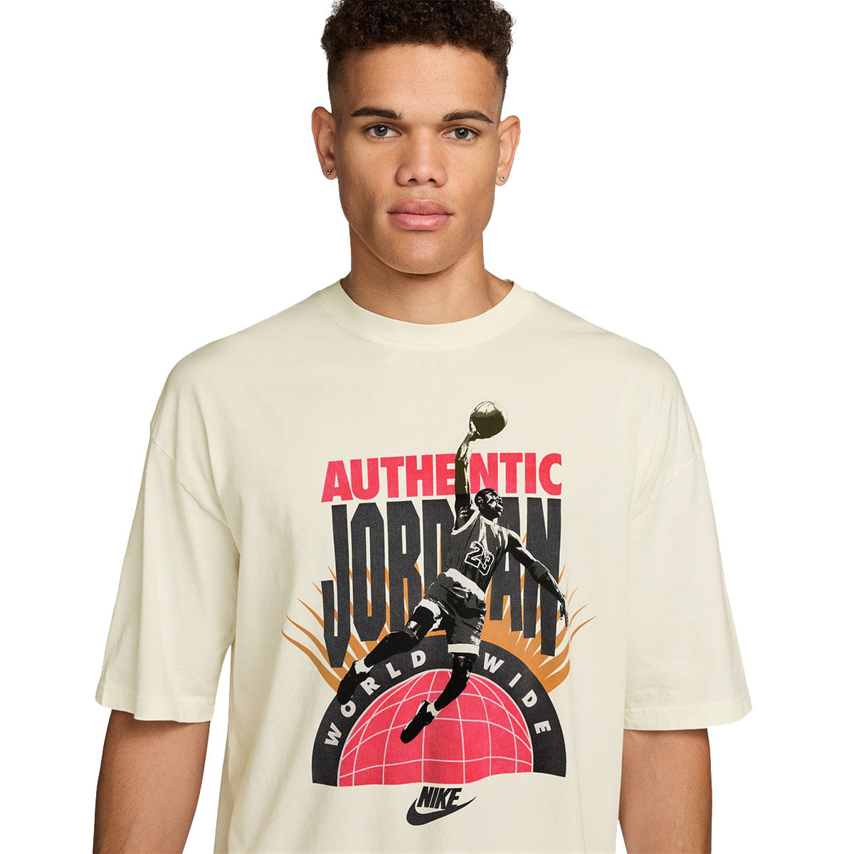 Air Jordan Men's Oversized Reissue T - Shirt SAIL/INFRARED 23