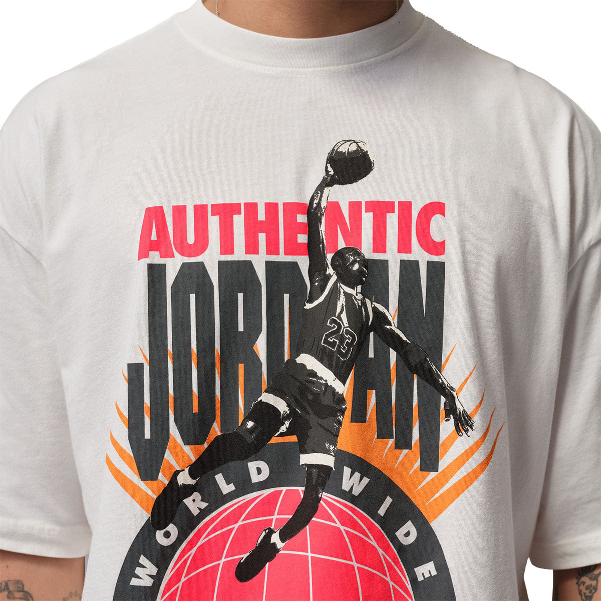 Air Jordan Men's Oversized Reissue T - Shirt SAIL/INFRARED 23