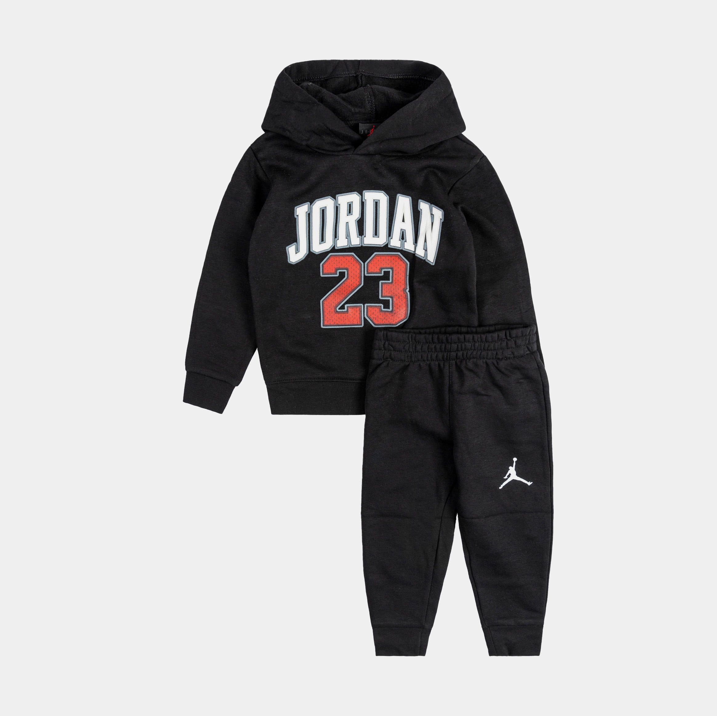 Air Jordan Jersey 23 Pullover and Jogger Preschool Set (Black/Red)