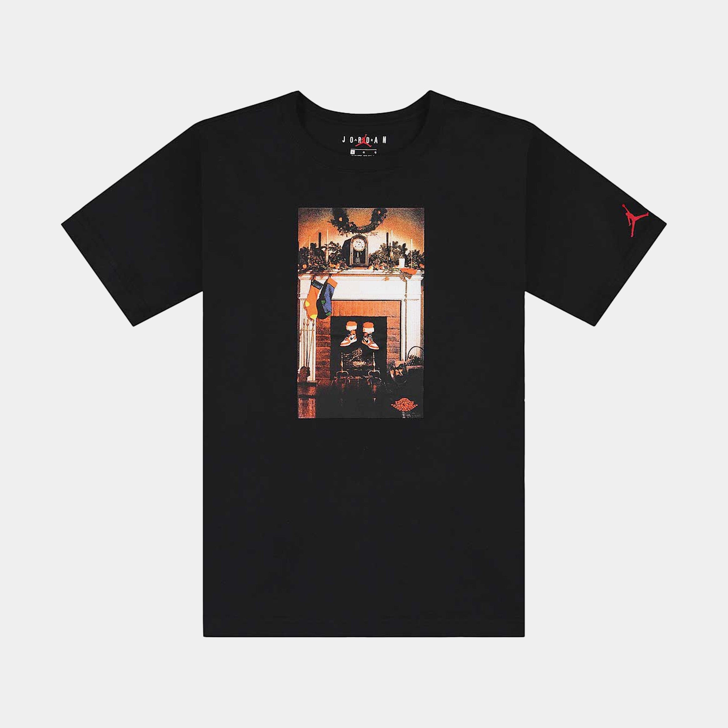 Air Jordan AJ 85 Chimmney Grade School Short Sleeve Shirt (Black)