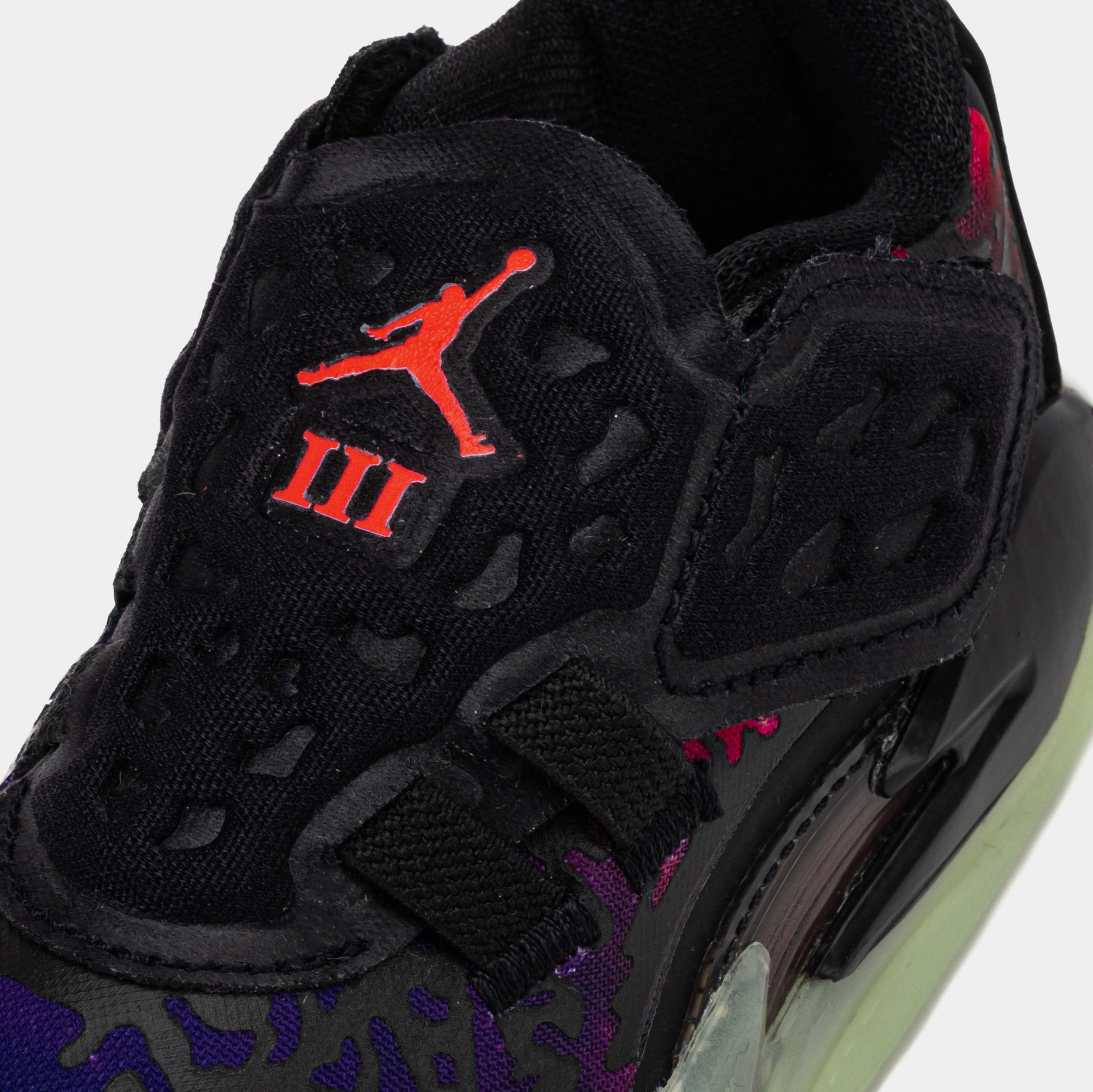 Air Jordan Zion 3 Solar Red Infant Toddler Basketball Shoes (Black/Solar Red/Vivid Purple/Barely Volt)