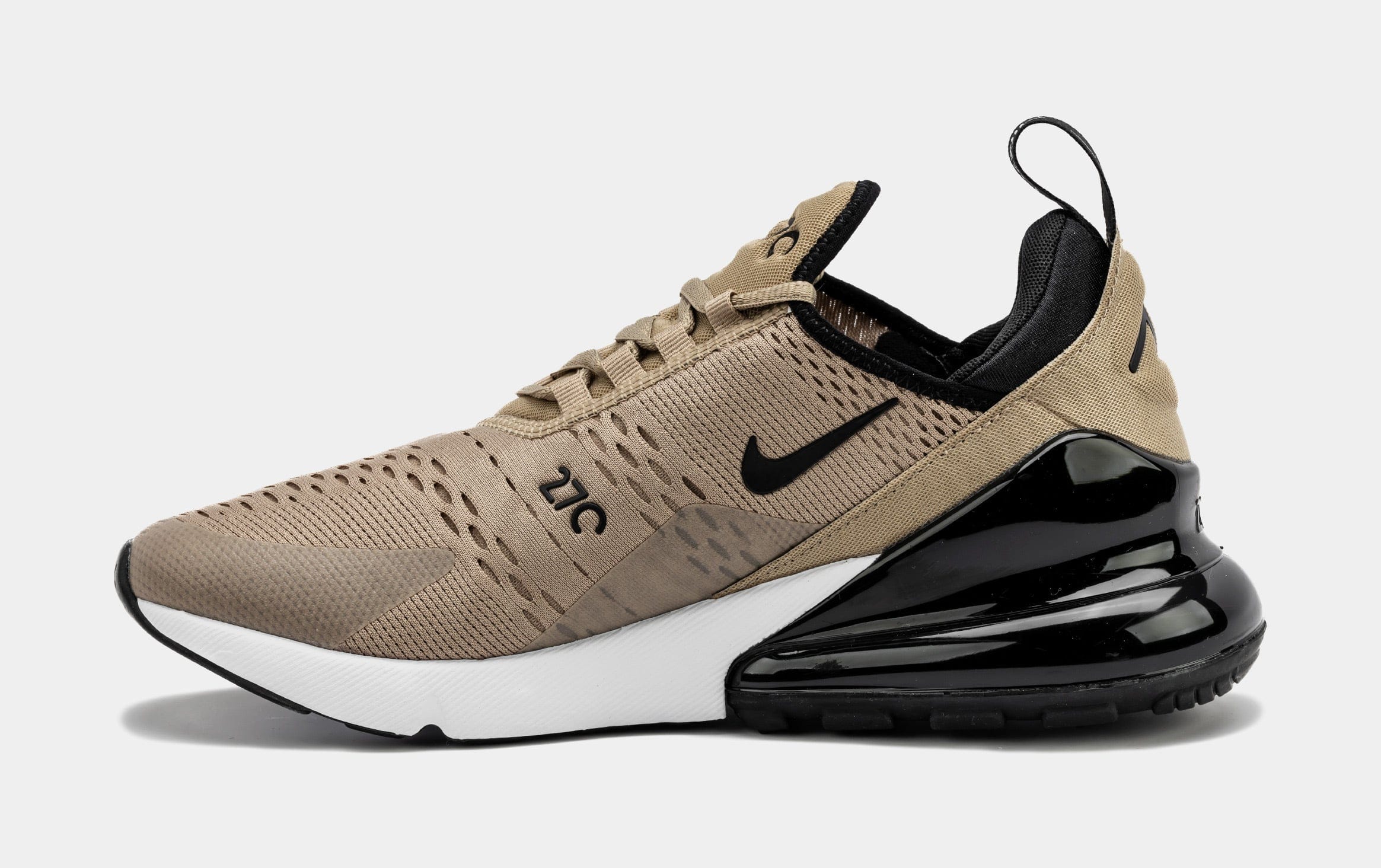 Nike Air Max 270 Mens Running Shoes (White/Brown)