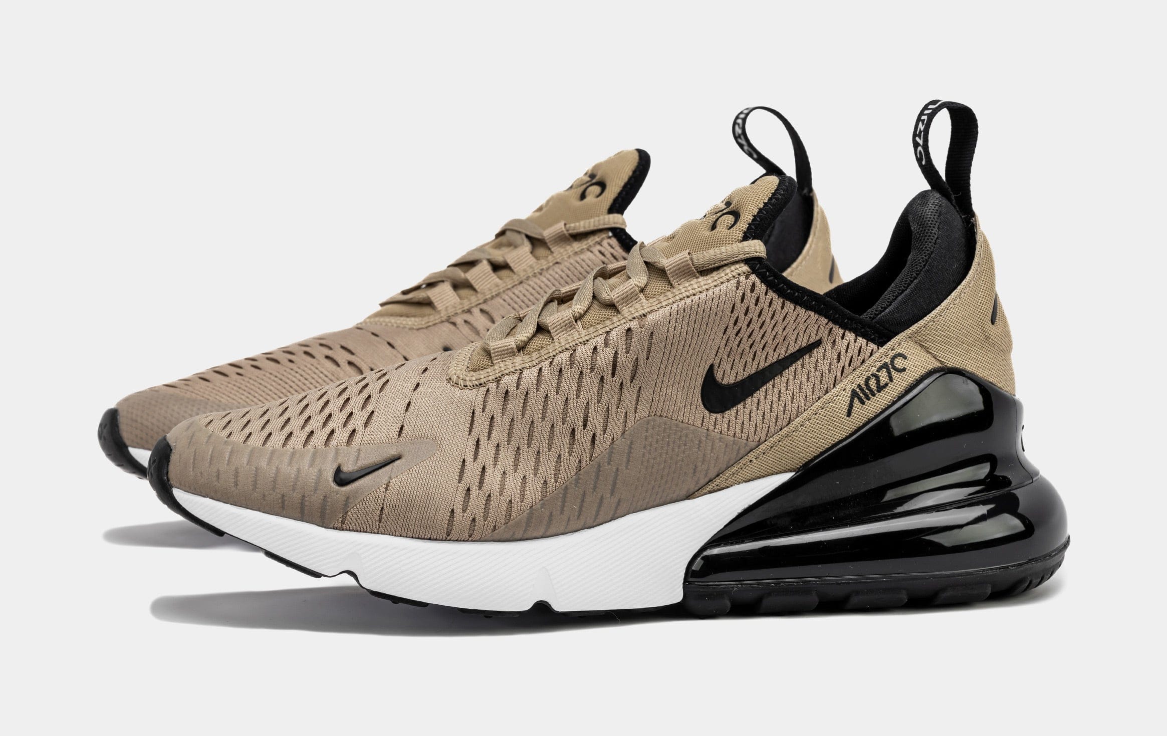 Nike Air Max 270 Mens Running Shoes (White/Brown)