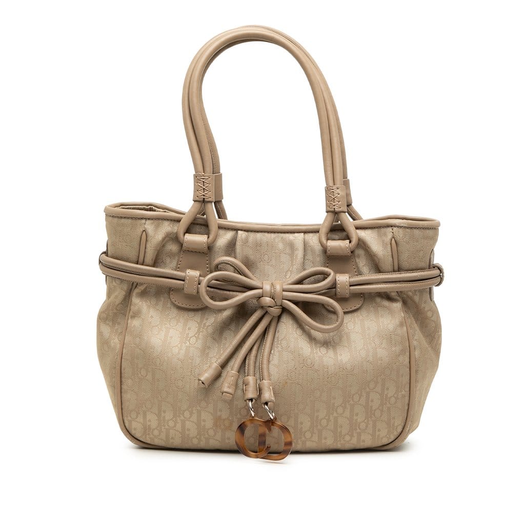 Dior Diorissimo Trotter Canvas Bow Tote