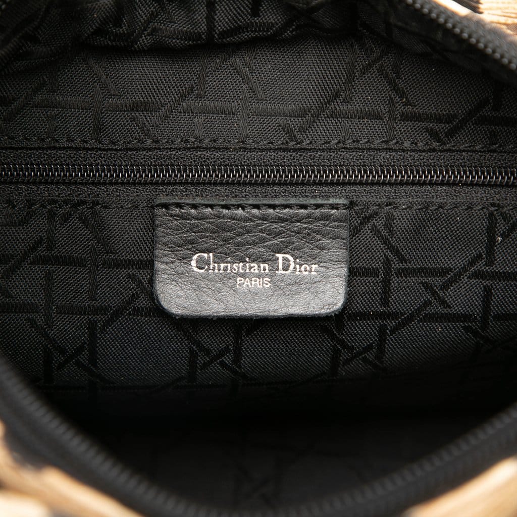 Dior Medium Canvas Cannage Leopard Print Lady Dior